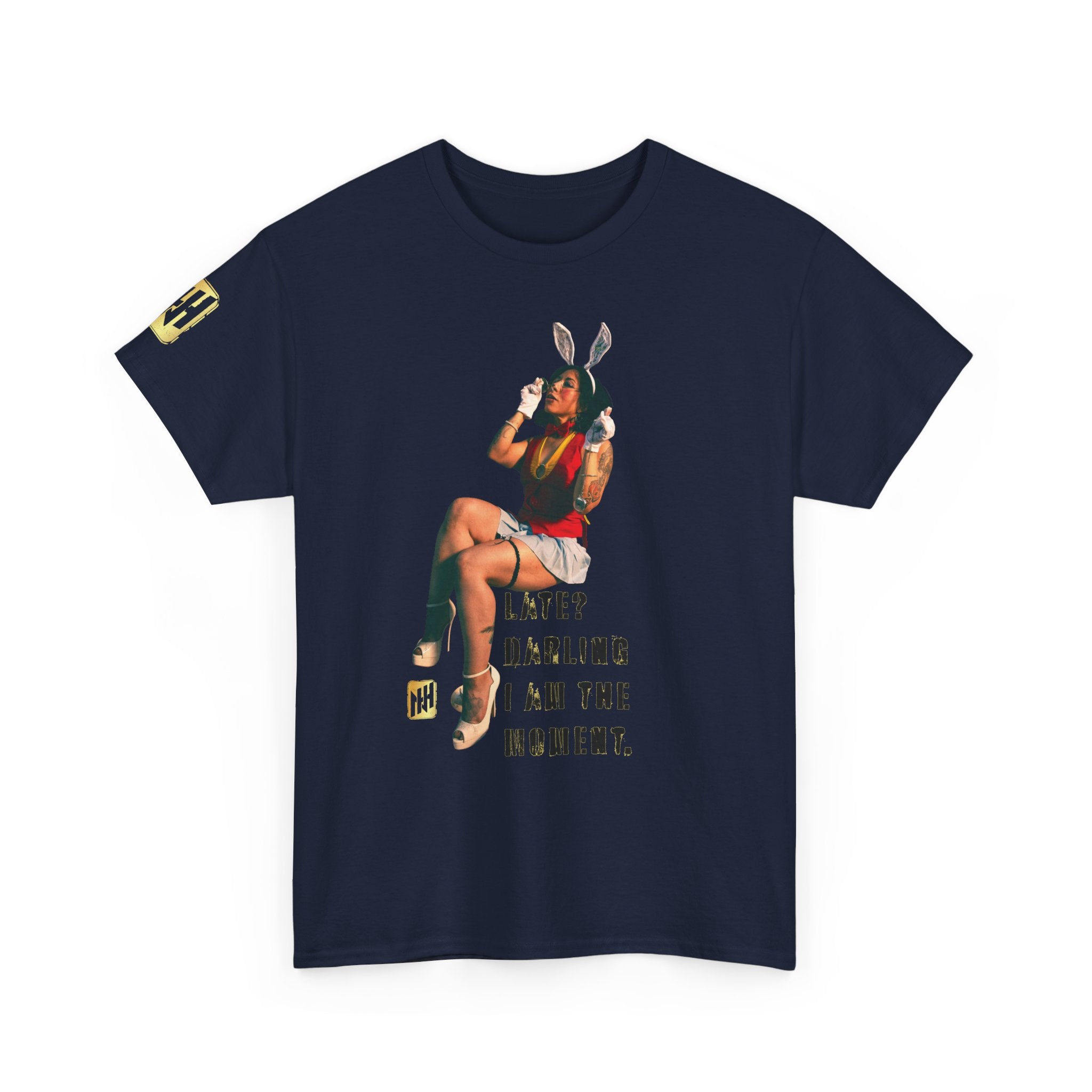 "Late? Darling, I Am the Moment" by Nicholas Harvey Featuring Kitty Gracia Graphic Tee