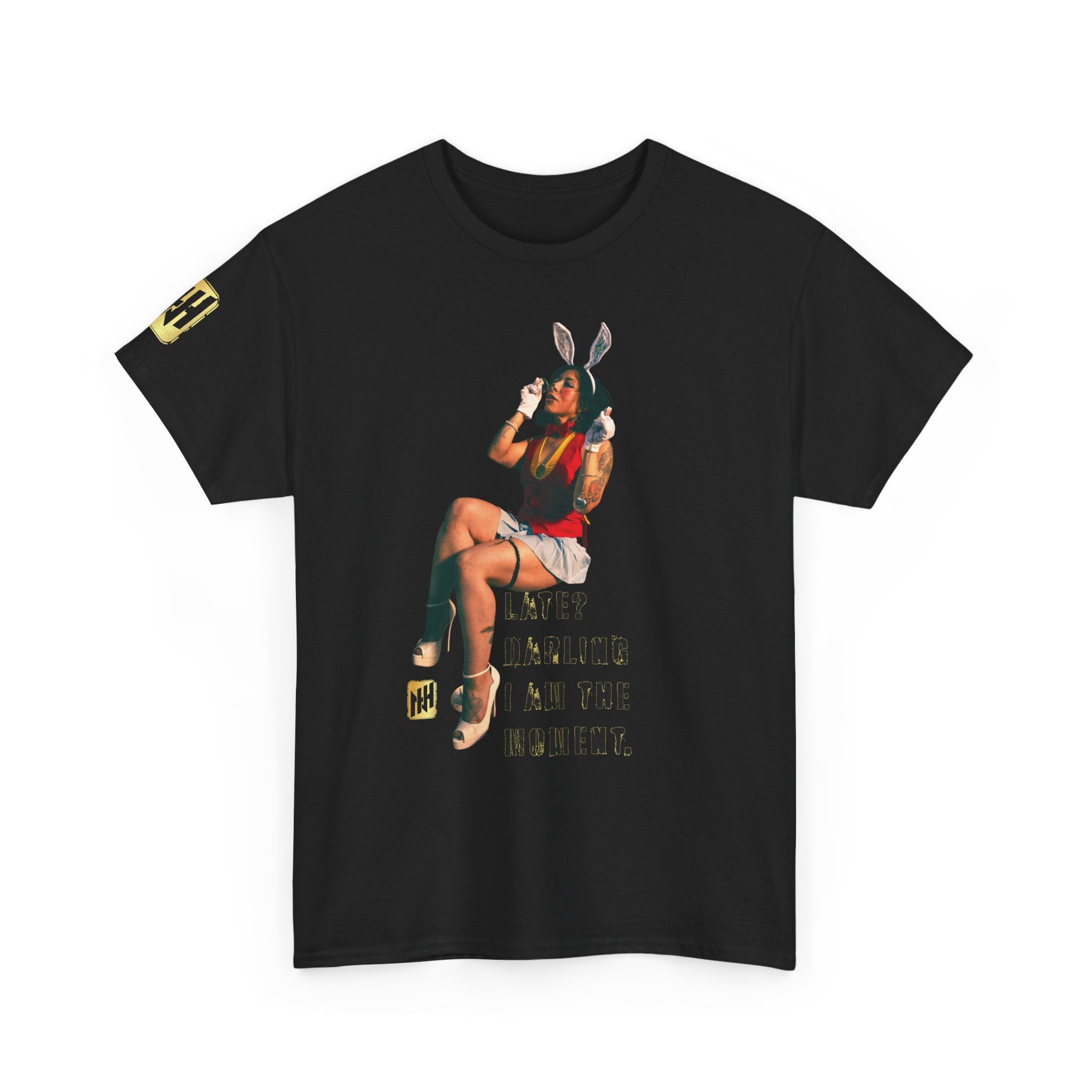 "Late? Darling, I Am the Moment" by Nicholas Harvey Featuring Kitty Gracia Graphic Tee