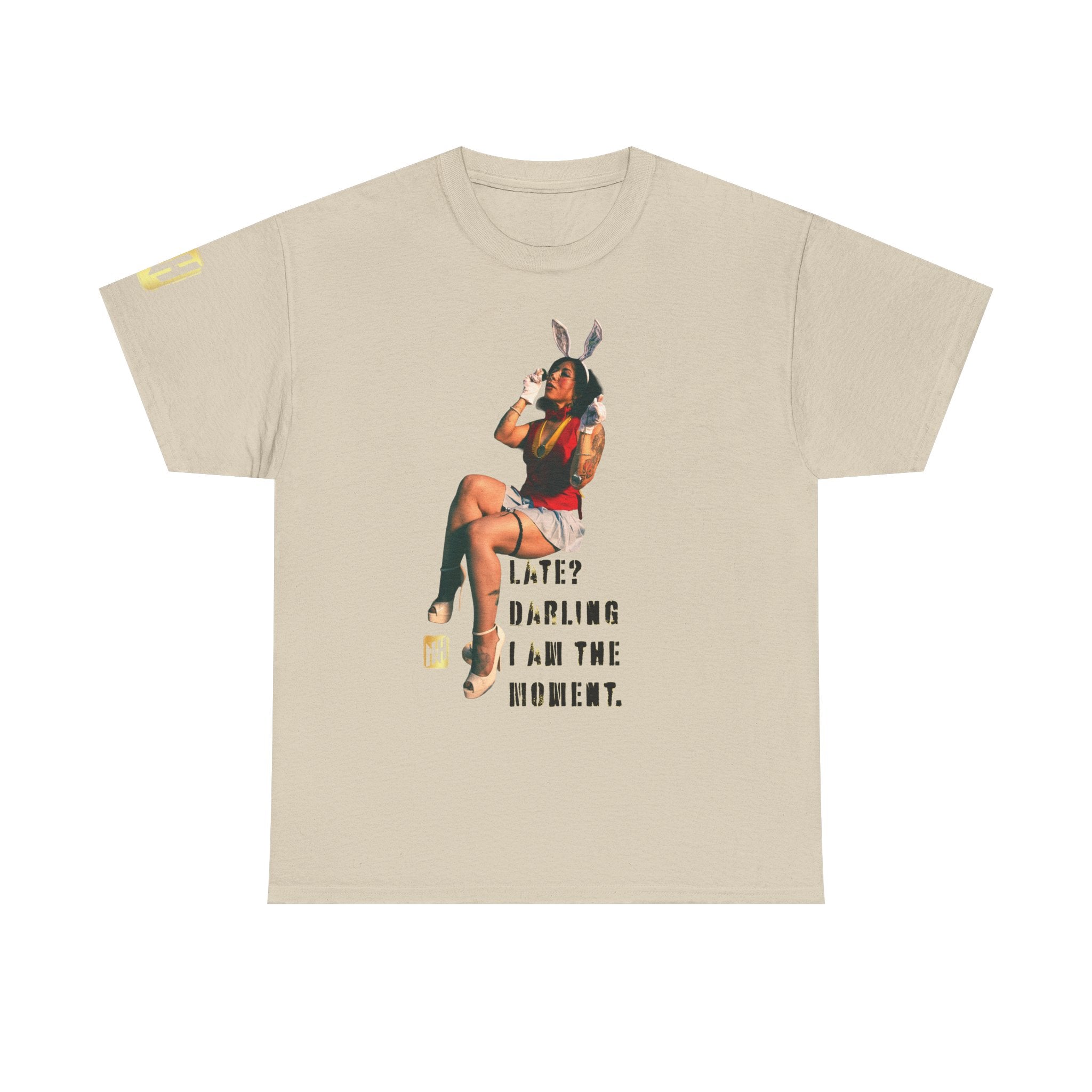 "Late? Darling, I Am the Moment" by Nicholas Harvey Featuring Kitty Gracia Graphic Tee
