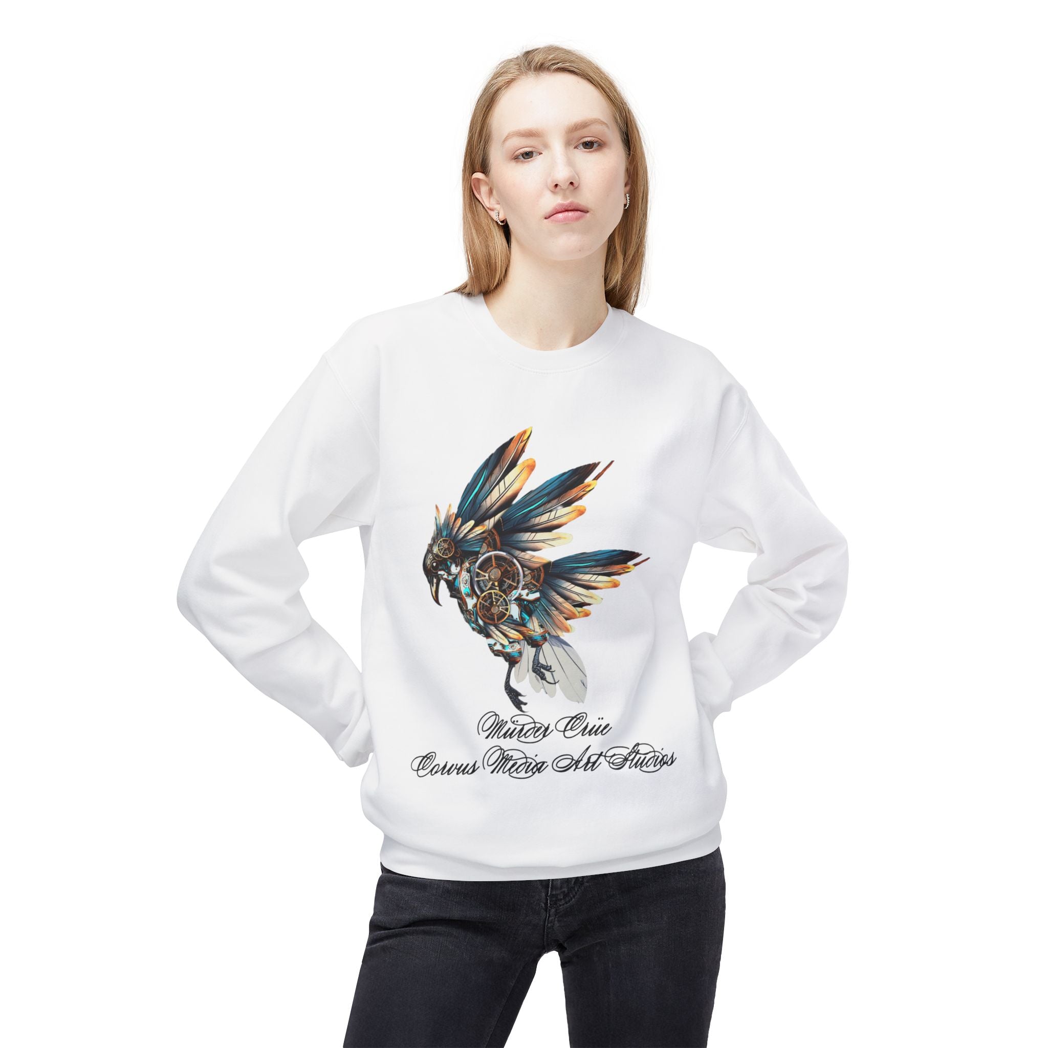 Native Dreamcatcher Eagle Crewneck Sweatshirt – 'Protect Our Cousins, Watch Our Futures'