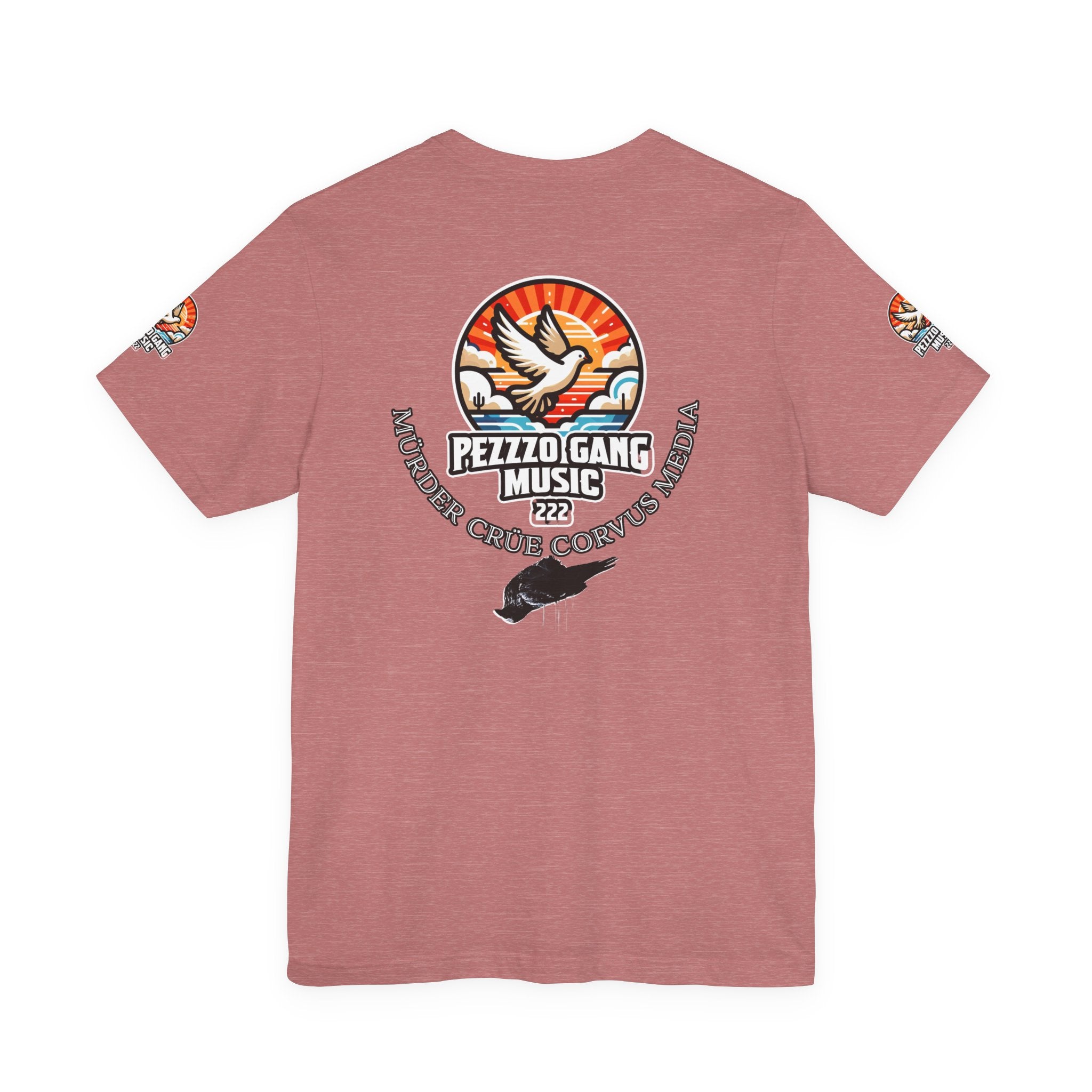 Pezzzo Gang & Mürder Crüe Crow Dove Collaboration Unisex Jersey Short Sleeve Tee