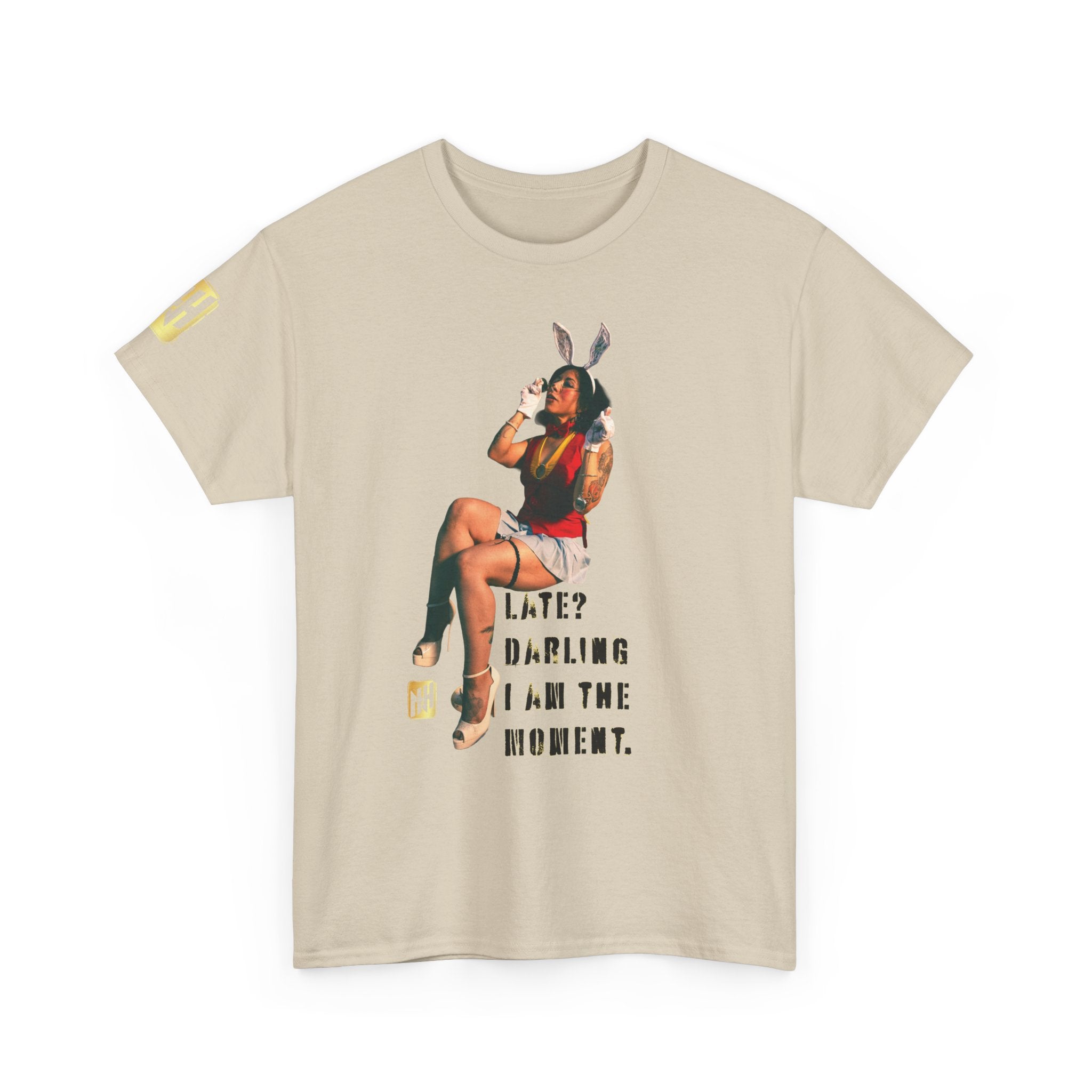 "Late? Darling, I Am the Moment" by Nicholas Harvey Featuring Kitty Gracia Graphic Tee