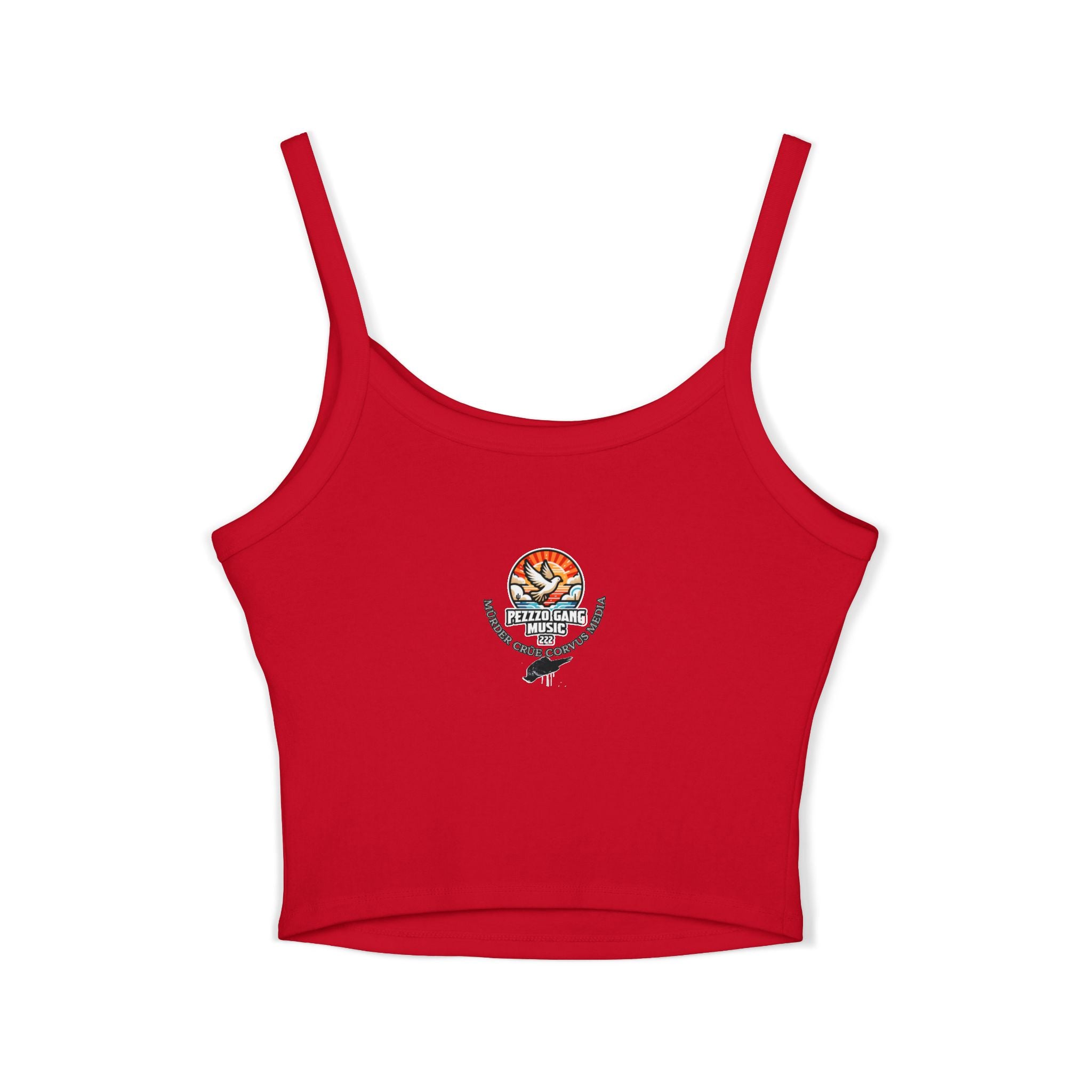 Pezzzo Gang Floral Crop Tank — Women's Spaghetti Strap Graphic Tank Top