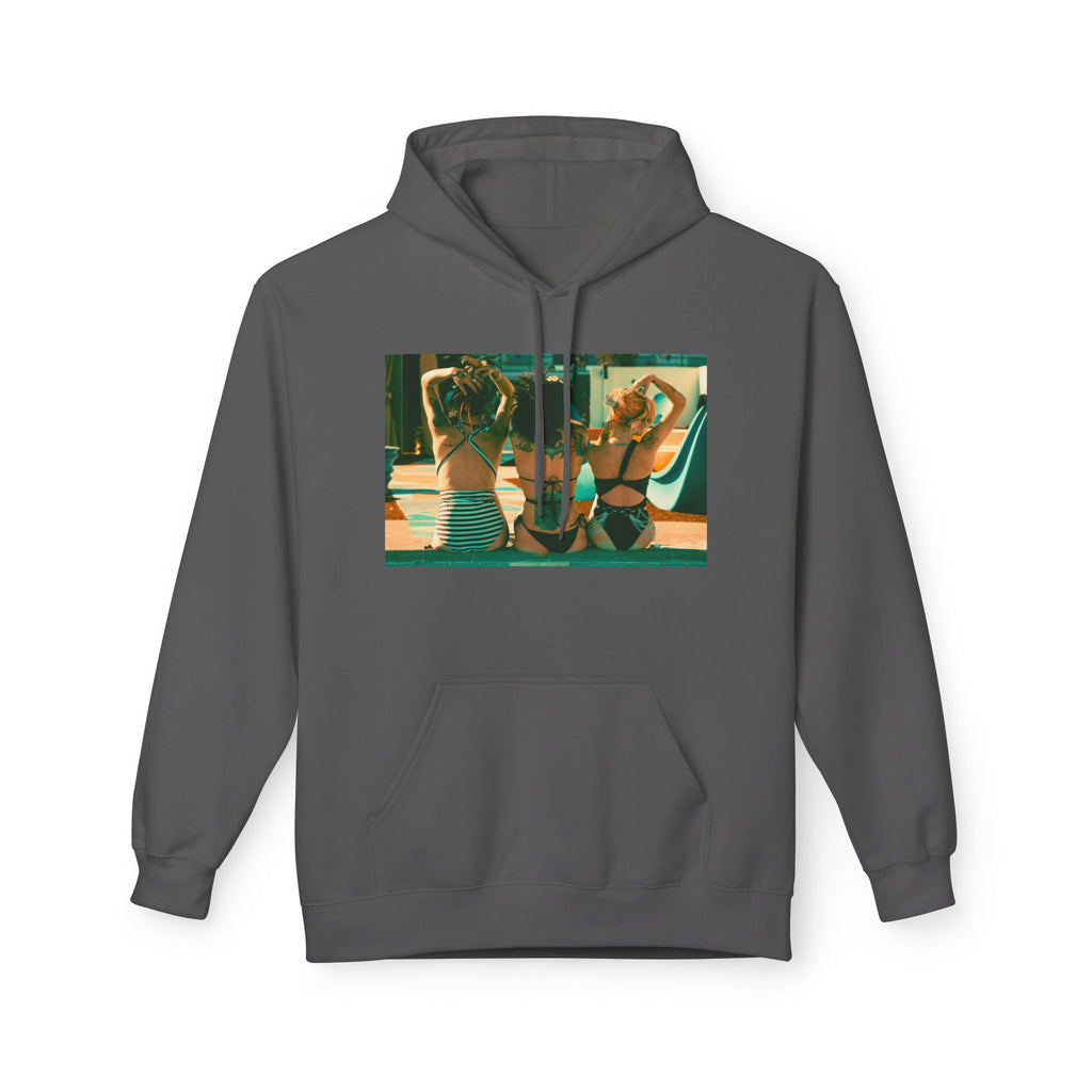 Retro Poolside Friends Hoodie — Vintage Bikini Photo Sweatshirt