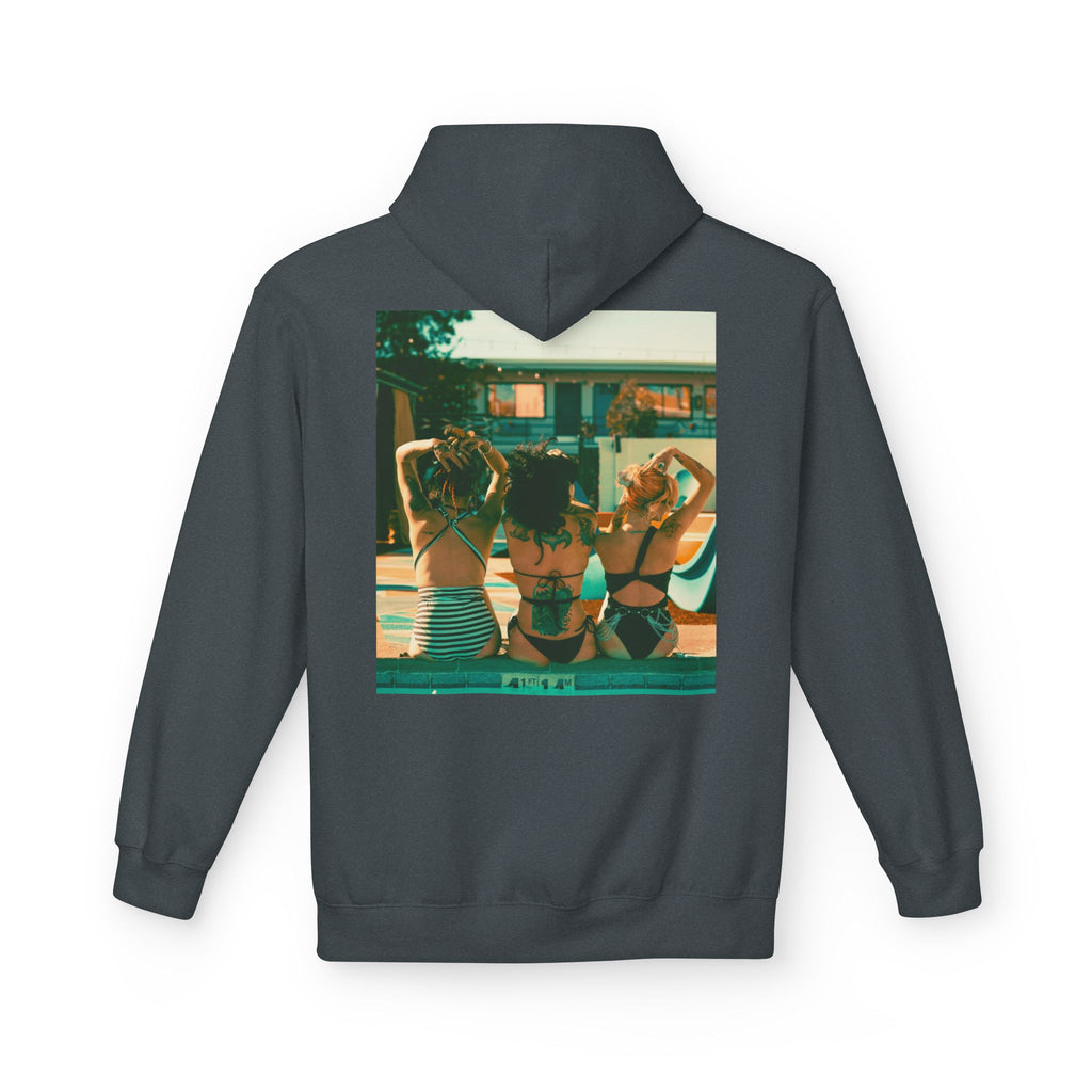 Retro Poolside Friends Hoodie — Vintage Bikini Photo Sweatshirt