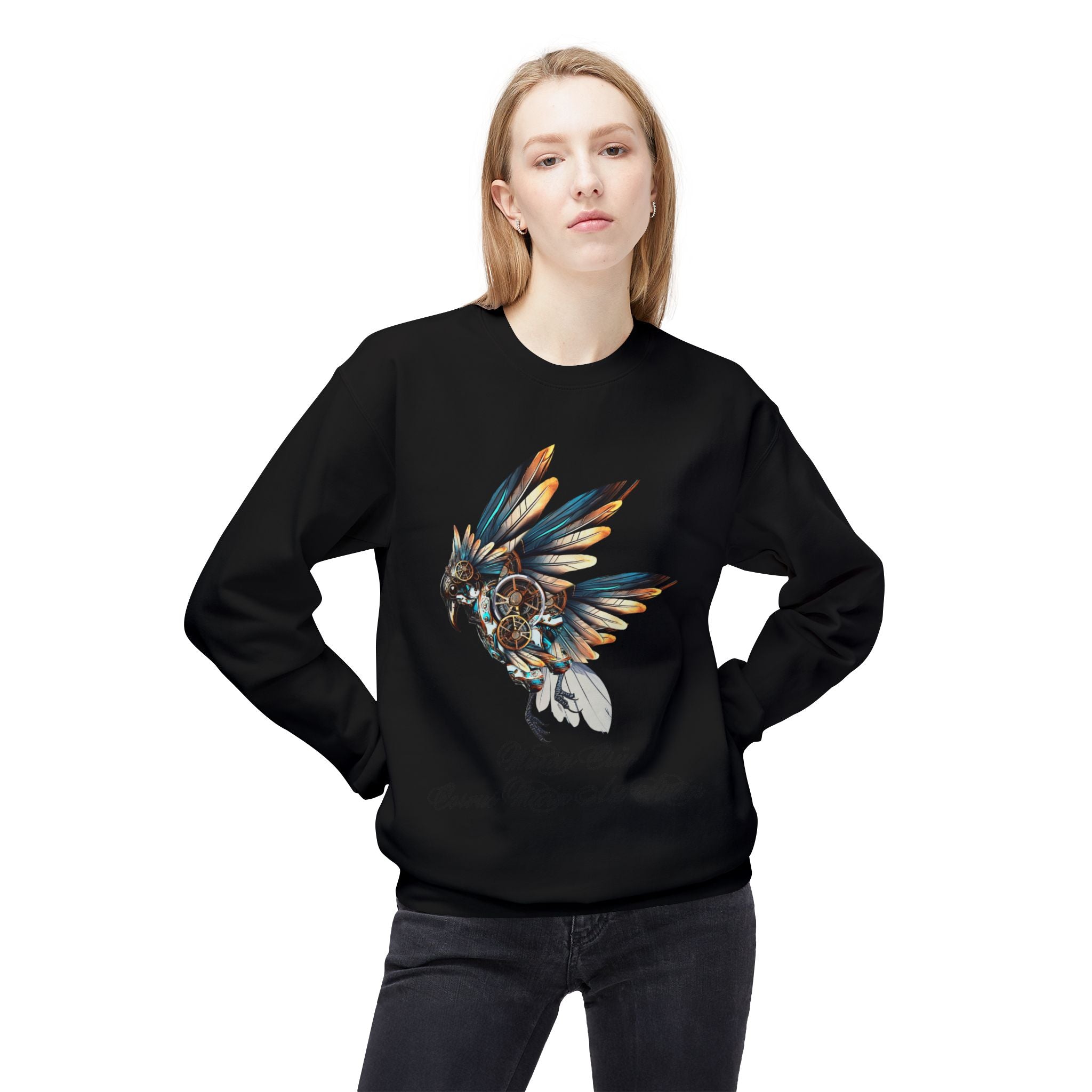 Native Dreamcatcher Eagle Crewneck Sweatshirt – 'Protect Our Cousins, Watch Our Futures'