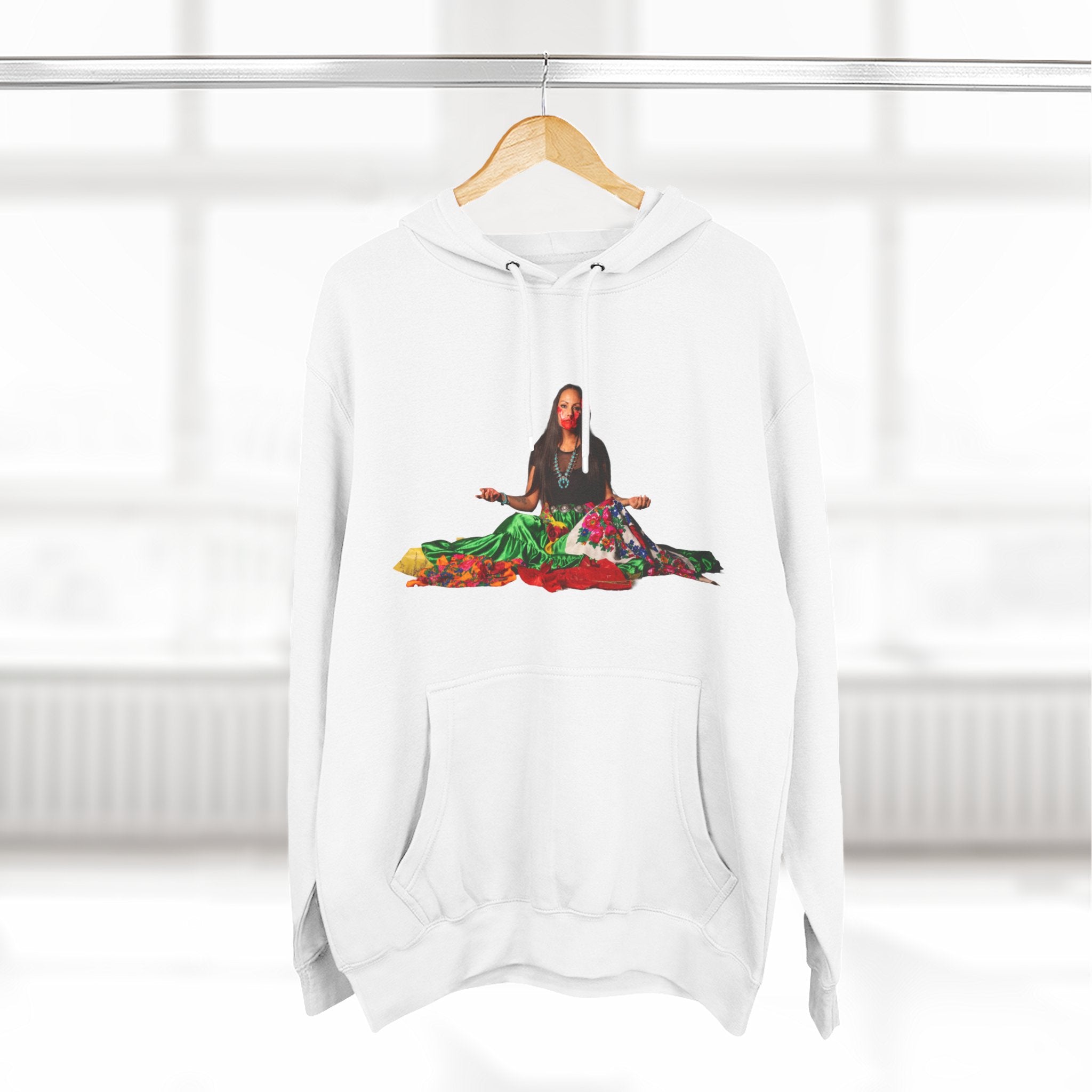 STOP MURDER: Diné - Limited Edition: Nikki- by Nicholas Harvey- Three-Panel Fleece Hoodie, Unique Gift for Artists, Comfortable Casual Wear