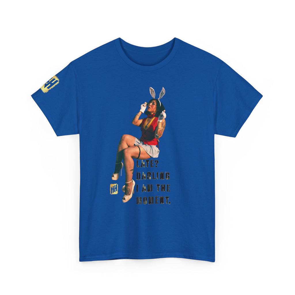 "Late? Darling, I Am the Moment" by Nicholas Harvey Featuring Kitty Gracia Graphic Tee