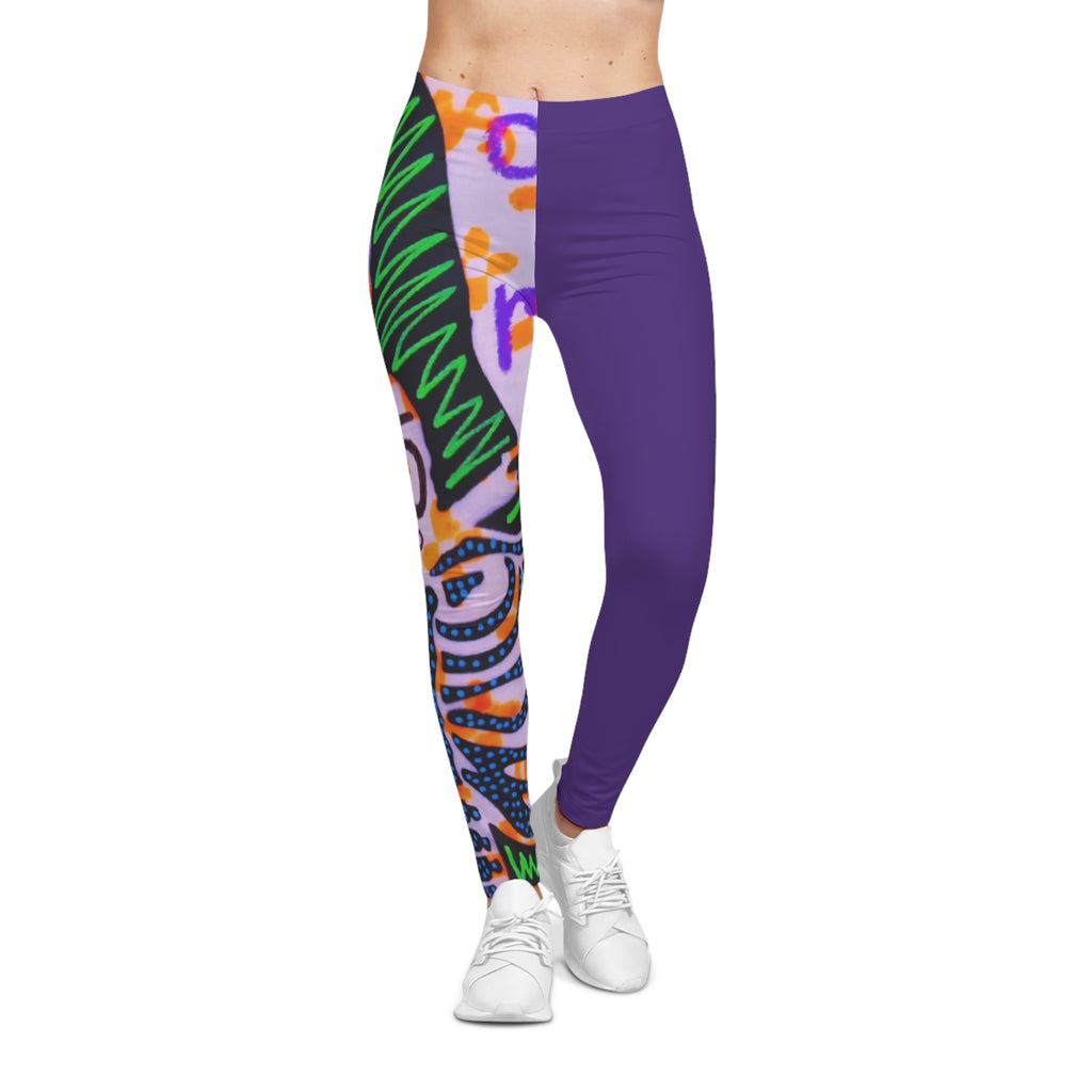 Mona Lisa Street-Art Leggings — Bold Graphic AOP Women’s Leggings