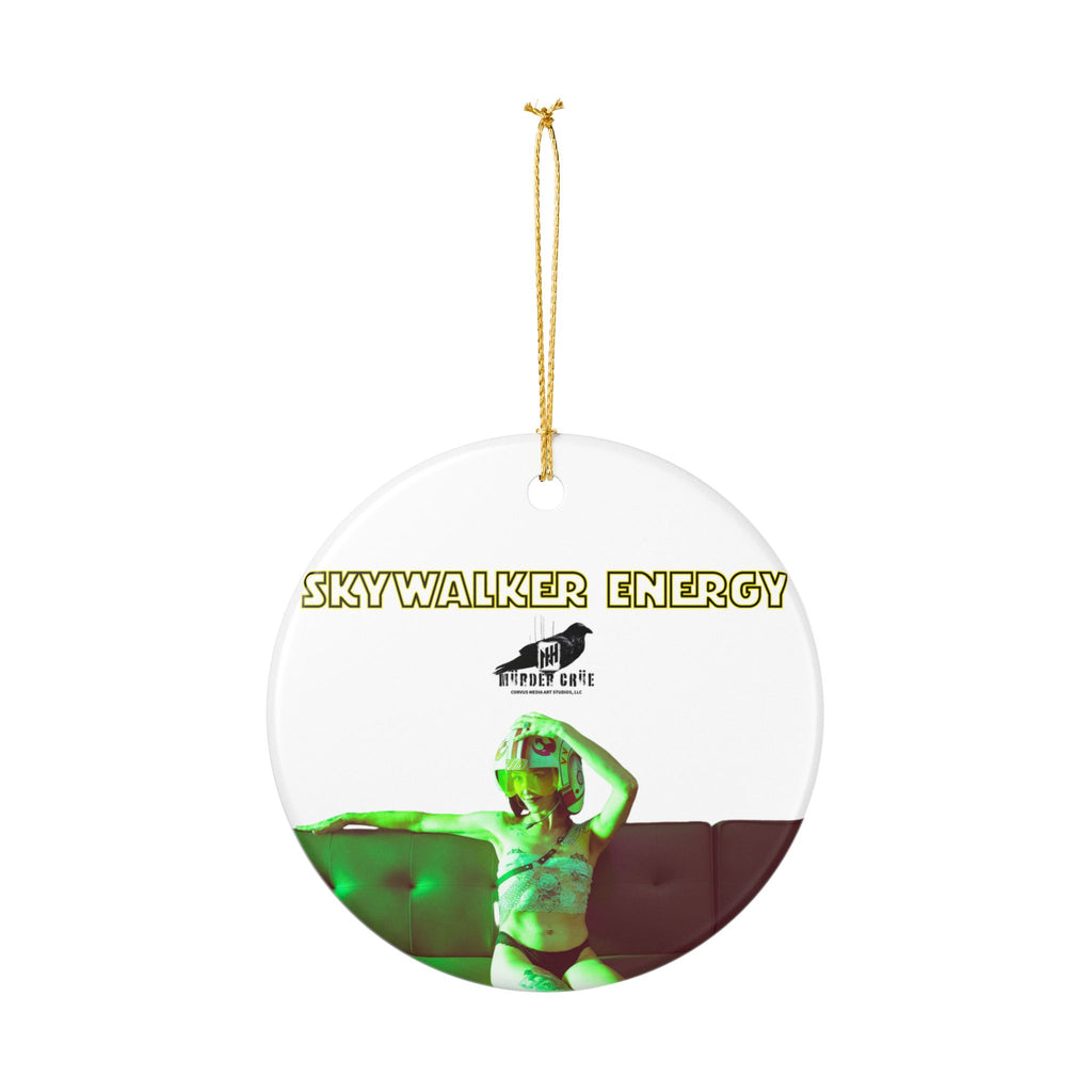 Skywalker Energy Ceramic Ornament — Retro Neon Pinup Holiday Decor