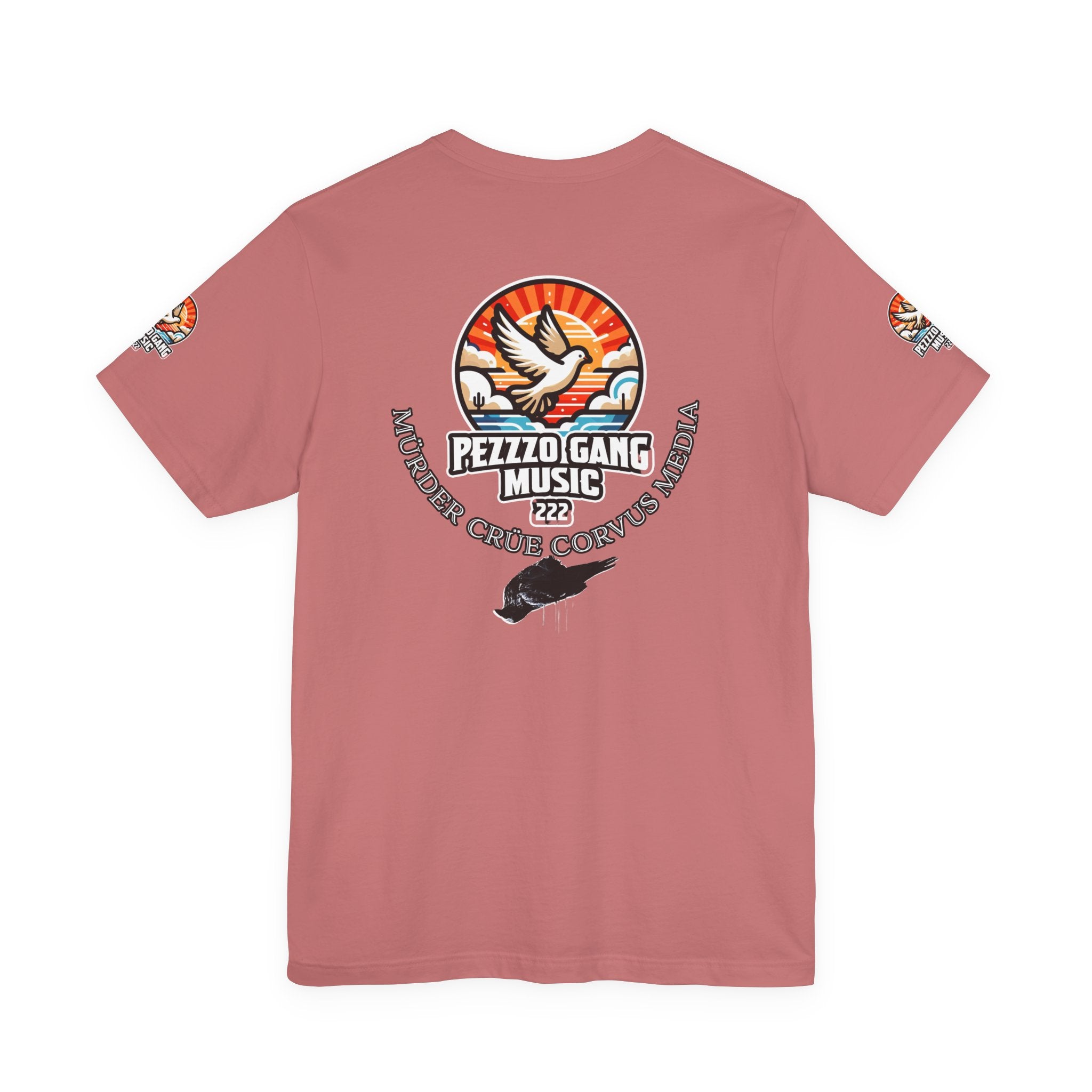 Pezzzo Gang & Mürder Crüe Crow Dove Collaboration Unisex Jersey Short Sleeve Tee