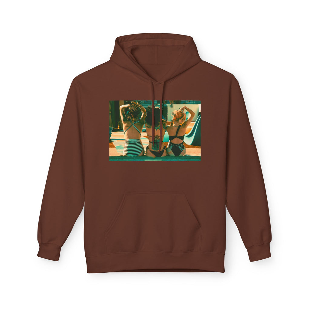 Retro Poolside Friends Hoodie — Vintage Bikini Photo Sweatshirt