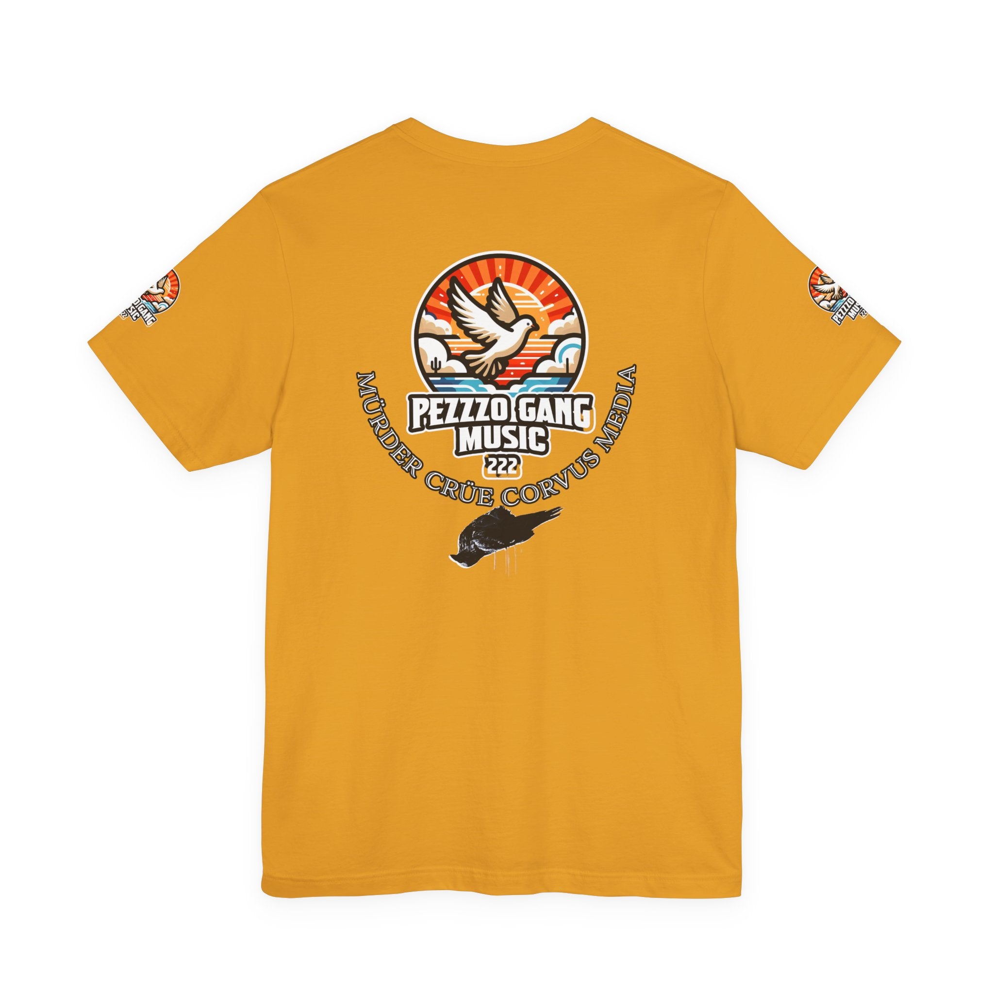 Pezzzo Gang & Mürder Crüe Crow Dove Collaboration Unisex Jersey Short Sleeve Tee