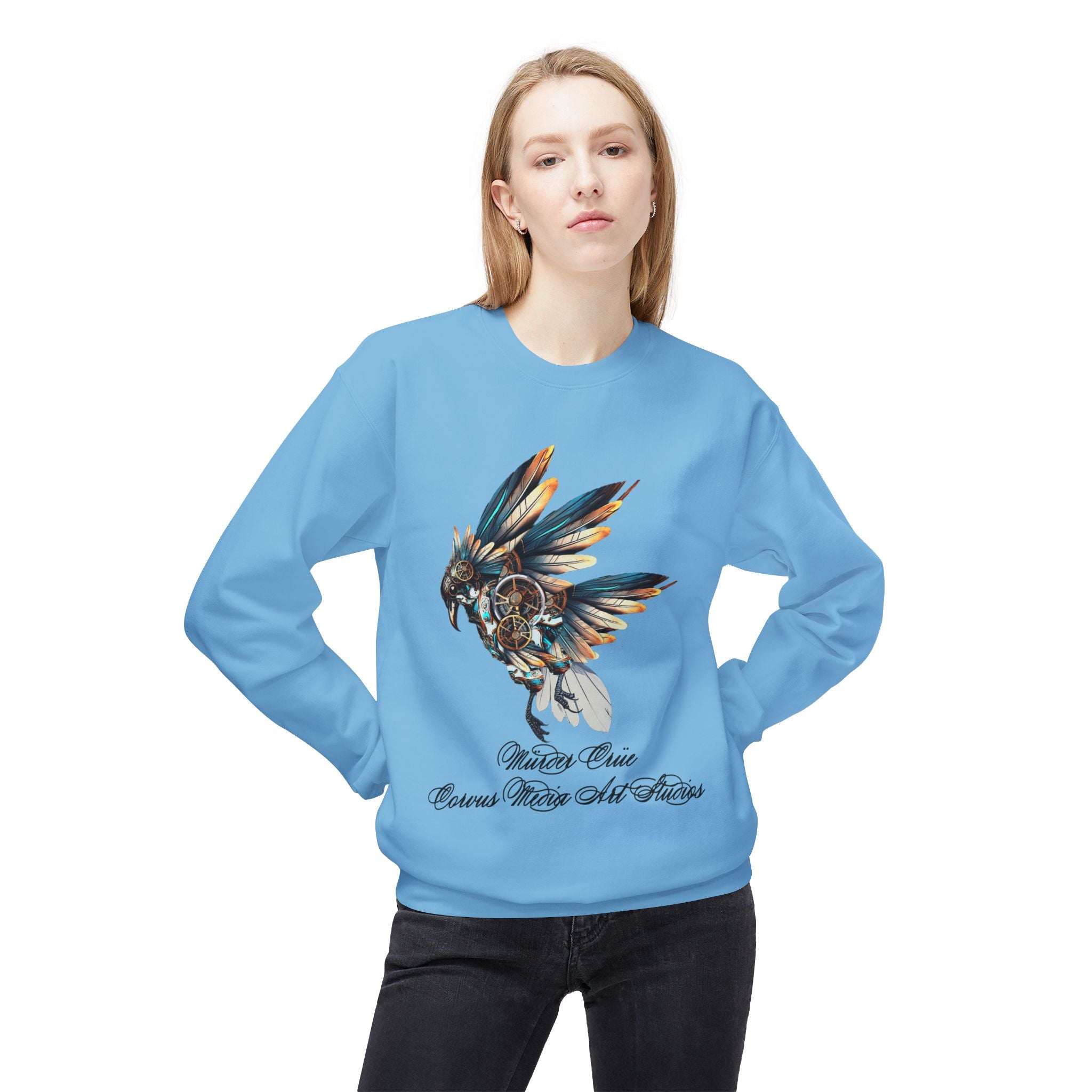 Native Dreamcatcher Eagle Crewneck Sweatshirt – 'Protect Our Cousins, Watch Our Futures'