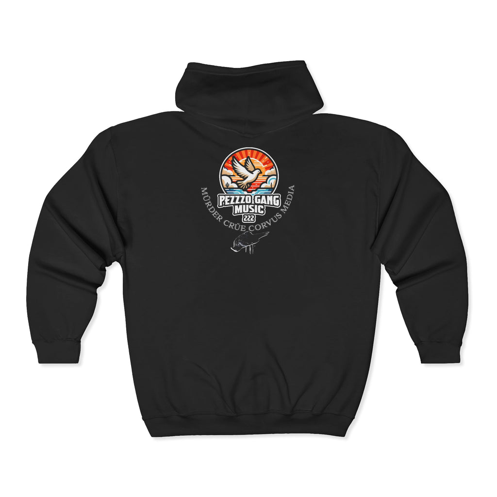Pezzzo Gang Music Zip Hoodie — Vintage Dove Logo Music Band Apparel