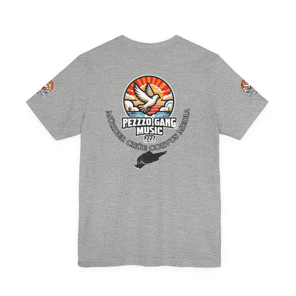 Pezzzo Gang & Mürder Crüe Crow Dove Collaboration Unisex Jersey Short Sleeve Tee