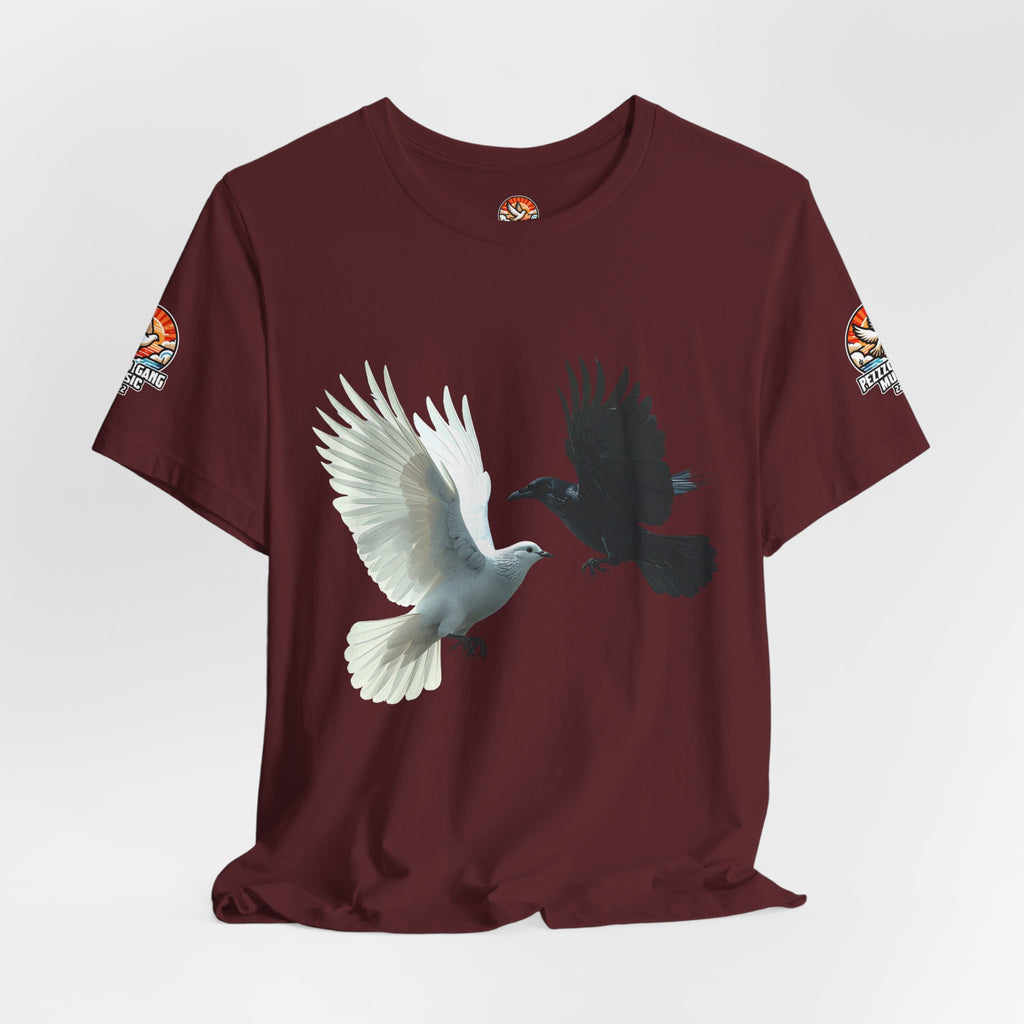 Pezzzo Gang & Mürder Crüe Crow Dove Collaboration Unisex Jersey Short Sleeve Tee