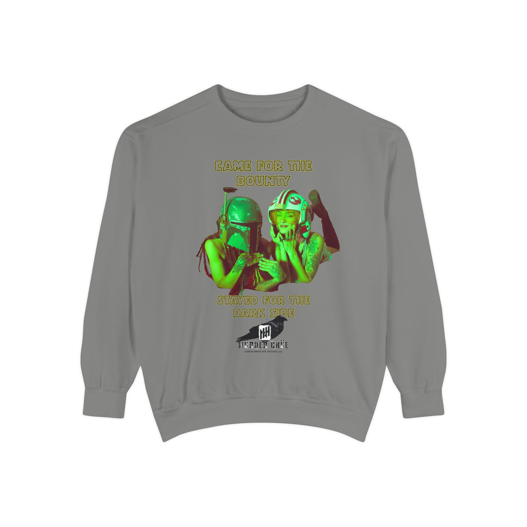 'Came for the Bounty, Stayed for the Dark Side' Retro Sci‑Fi Graphic