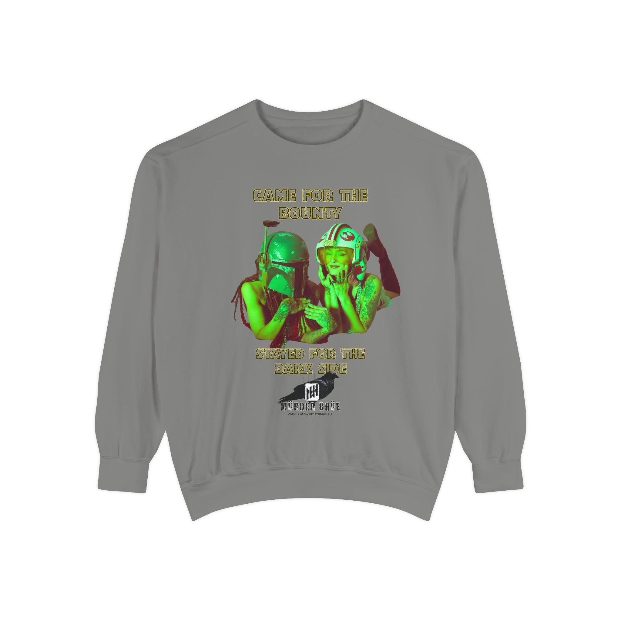 'Came for the Bounty, Stayed for the Dark Side' Retro Sci‑Fi Graphic