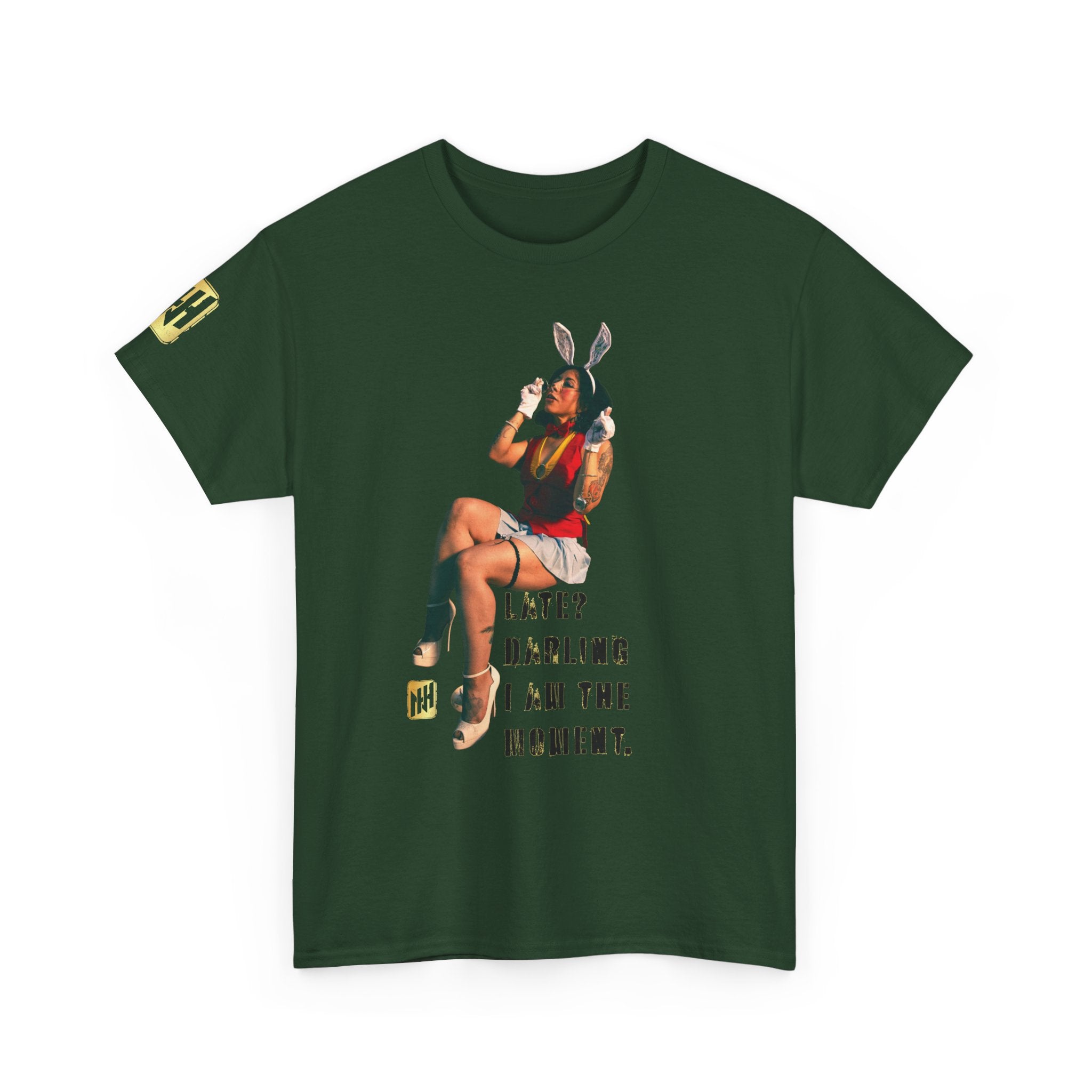 "Late? Darling, I Am the Moment" by Nicholas Harvey Featuring Kitty Gracia Graphic Tee