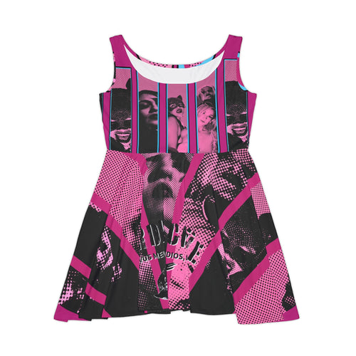 Baddies Mürder Crüe by Factor VIII- Graphic Women's Skater Dress, Trendy Casual Wear, Festival Outfit, Summer Dress, Art Inspired Fashion, Unique Party Dress