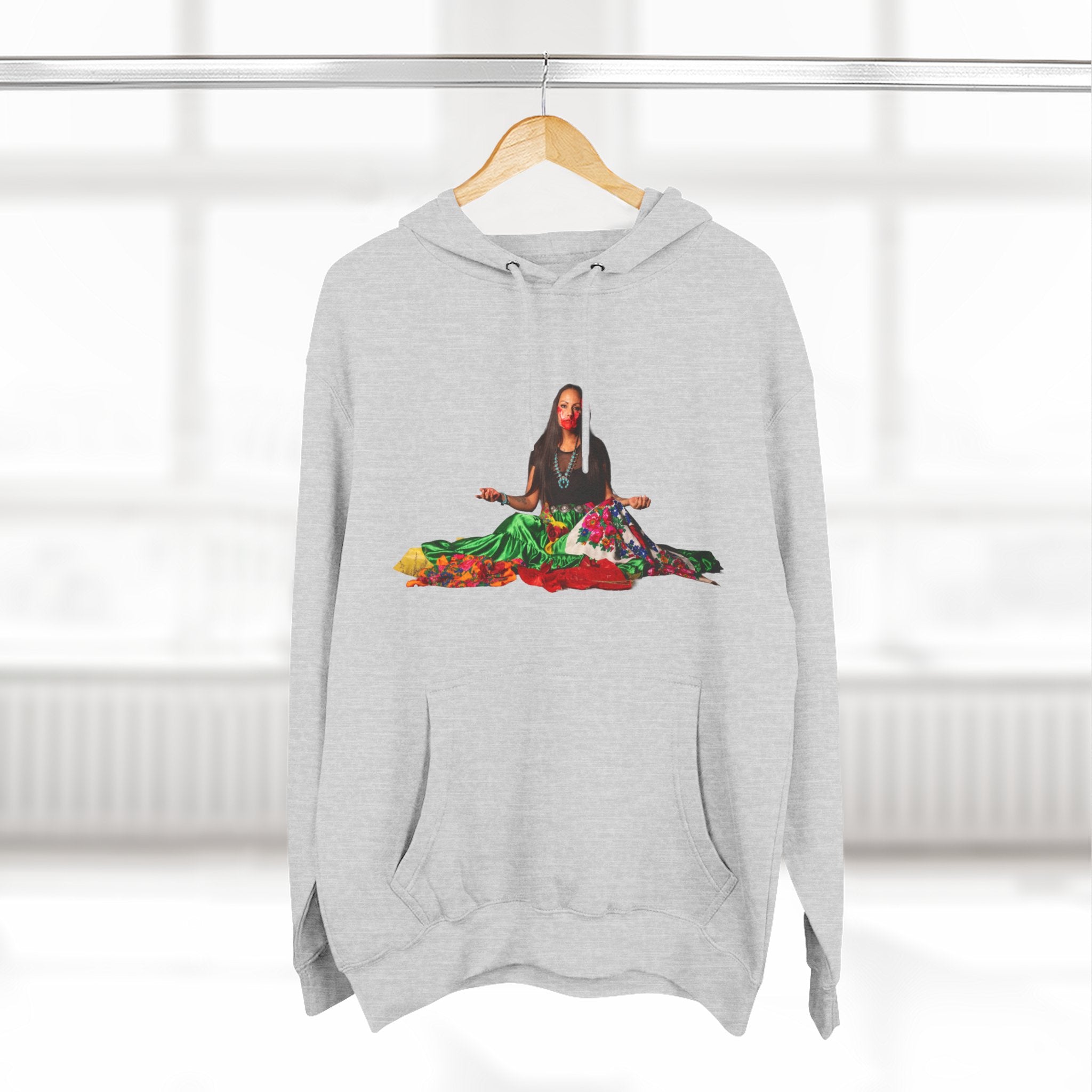 STOP MURDER: Diné - Limited Edition: Nikki- by Nicholas Harvey- Three-Panel Fleece Hoodie, Unique Gift for Artists, Comfortable Casual Wear
