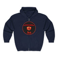 Full-Zip Hoodie — "Not With The flock With The Murder" Red Noir Graphic