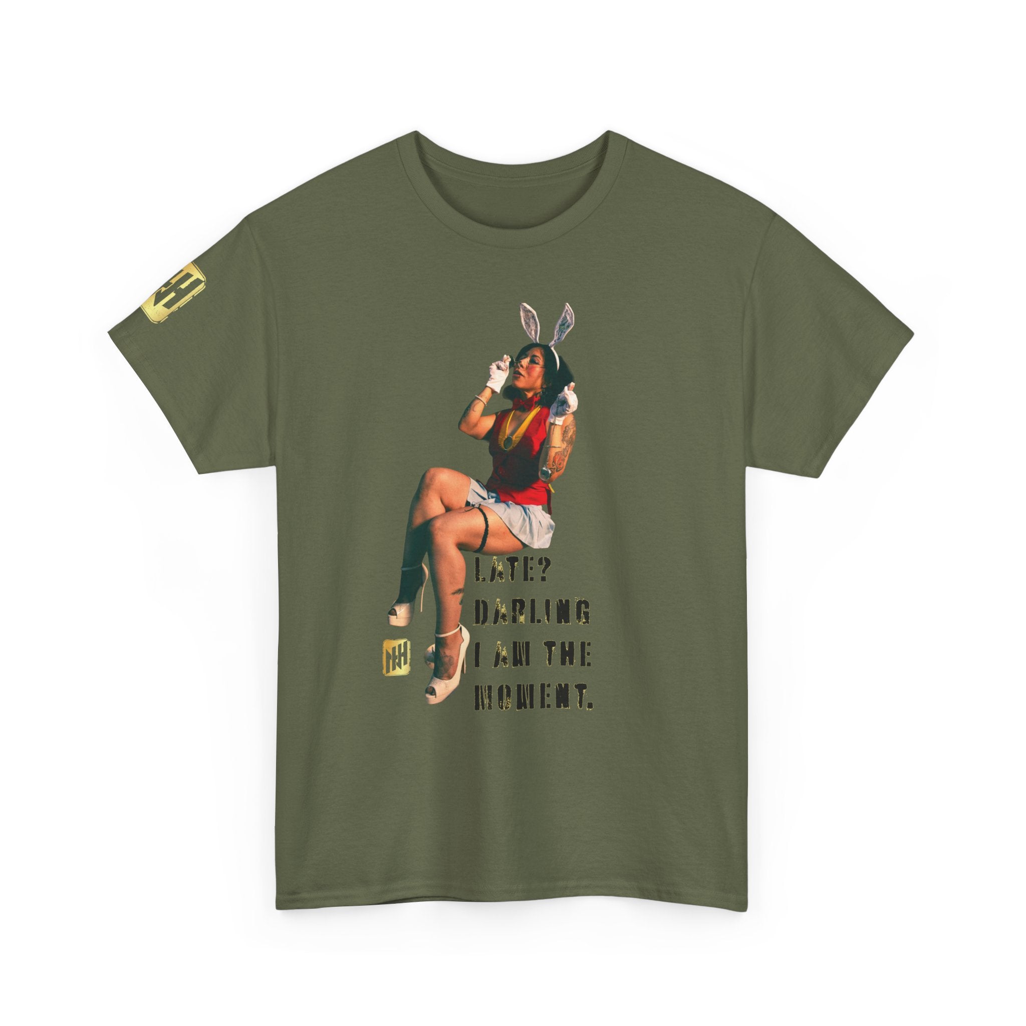"Late? Darling, I Am the Moment" by Nicholas Harvey Featuring Kitty Gracia Graphic Tee