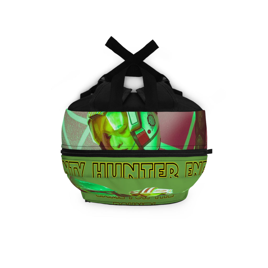 Star Wars Pilot & Bounty Hunter Graphic Backpack — 'Game For The' Retro Green Print
