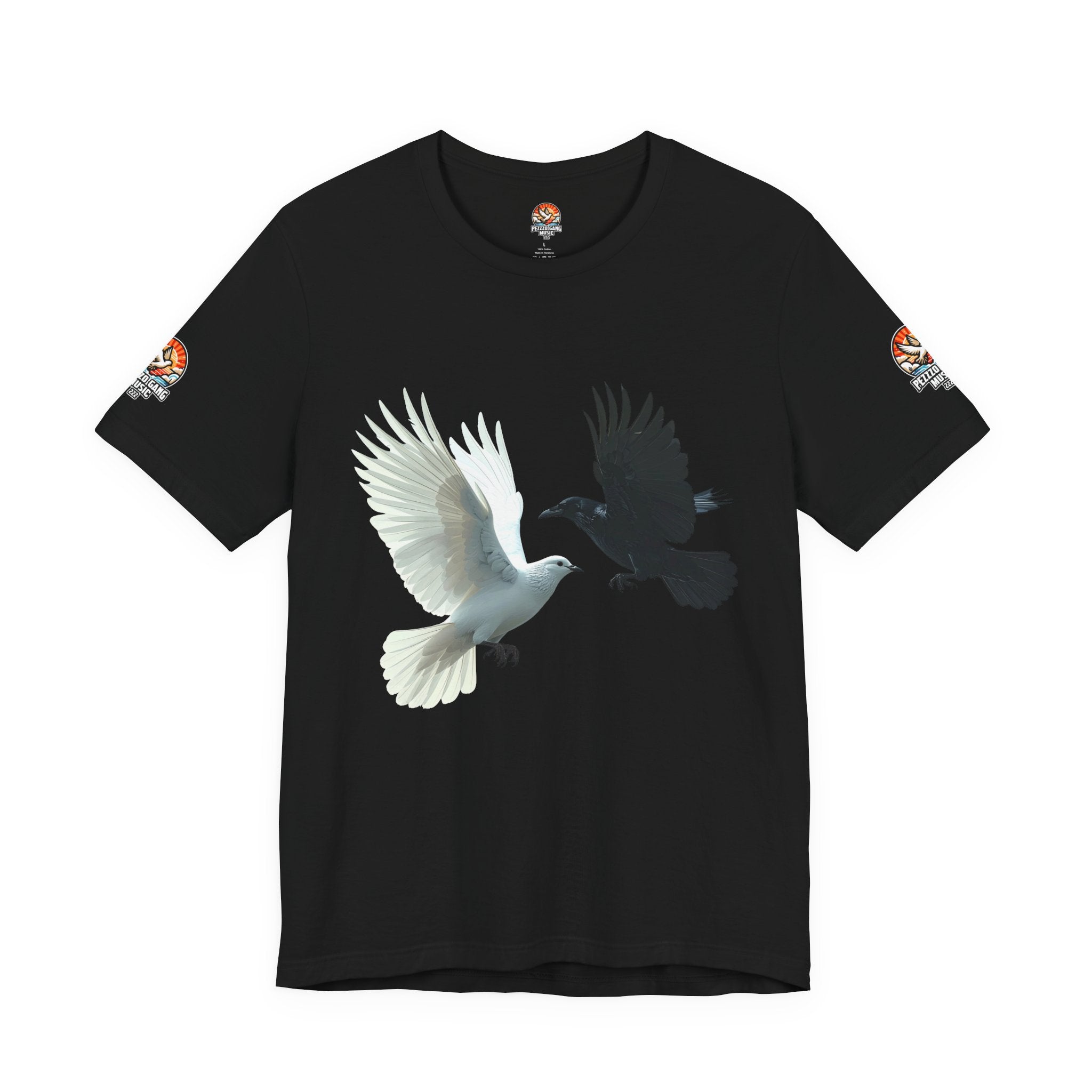 Pezzzo Gang & Mürder Crüe Crow Dove Collaboration Unisex Jersey Short Sleeve Tee