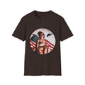 Patriotic Pin-Up T-Shirt — American Flag Bikini Girl Graphic Tee