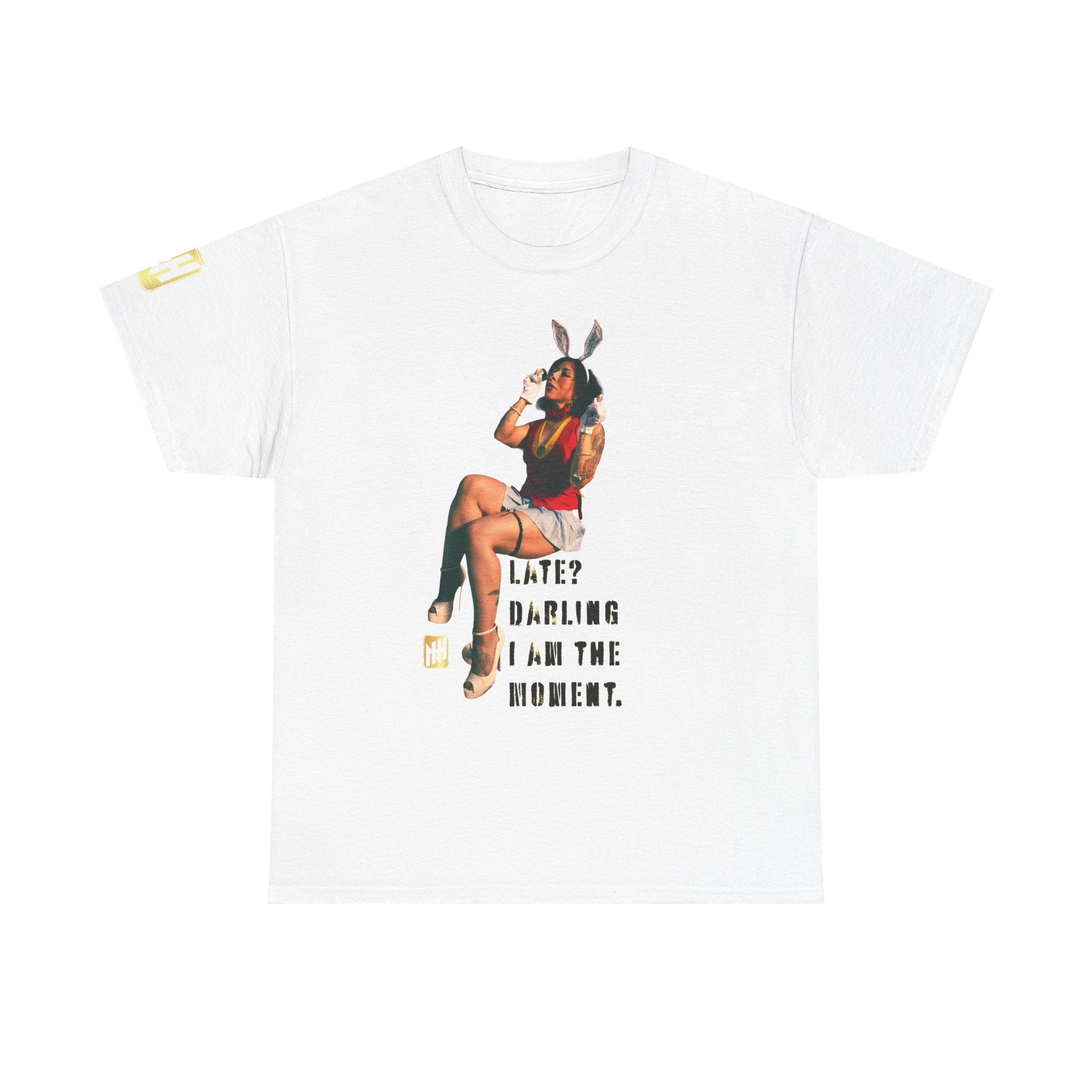 "Late? Darling, I Am the Moment" by Nicholas Harvey Featuring Kitty Gracia Graphic Tee