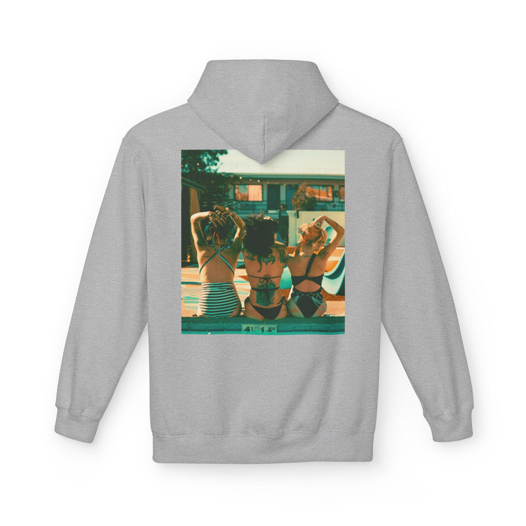 Retro Poolside Friends Hoodie — Vintage Bikini Photo Sweatshirt