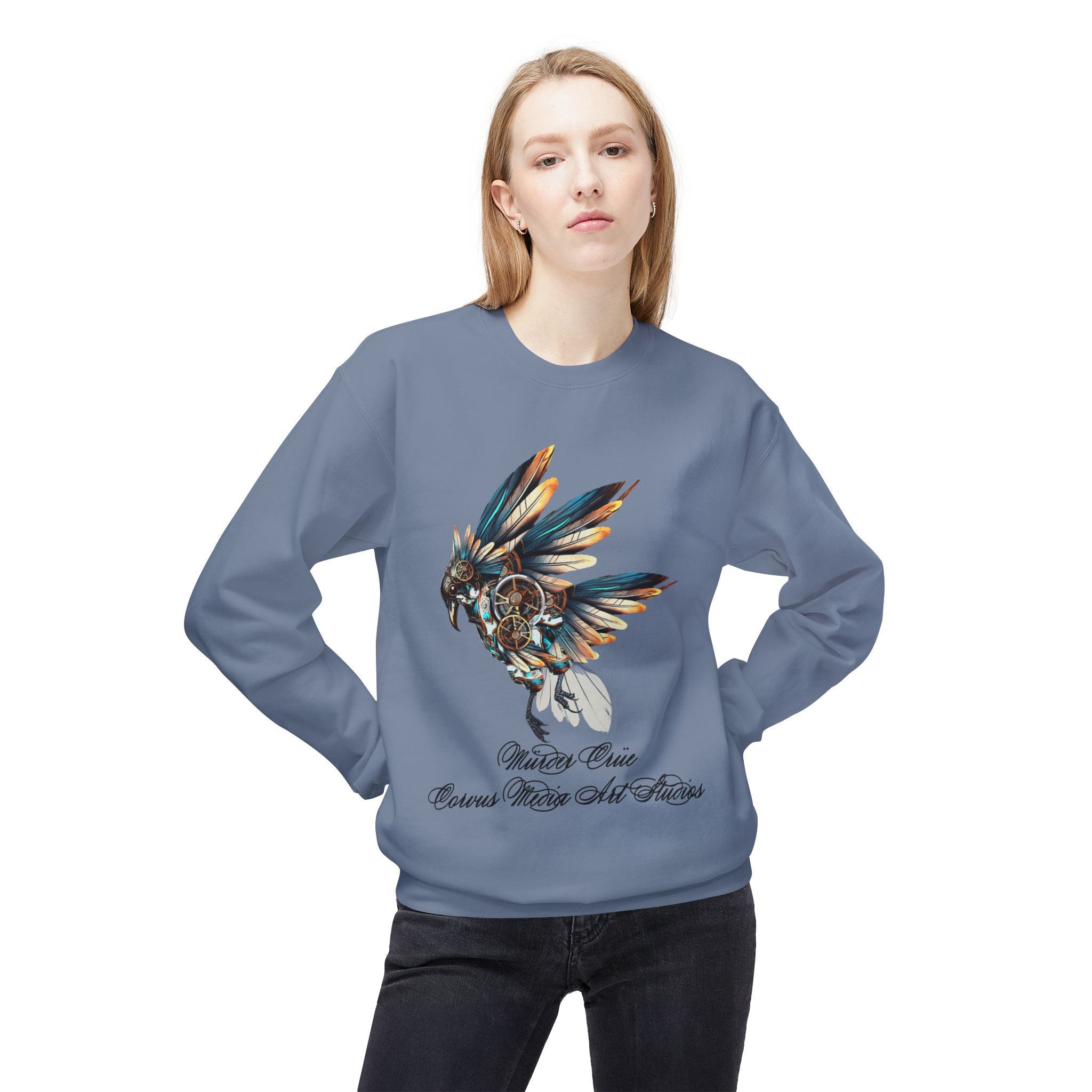 Native Dreamcatcher Eagle Crewneck Sweatshirt – 'Protect Our Cousins, Watch Our Futures'