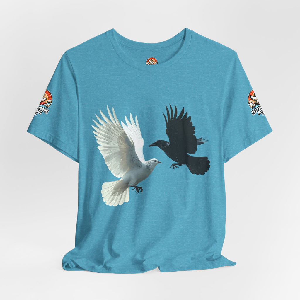 Pezzzo Gang & Mürder Crüe Crow Dove Collaboration Unisex Jersey Short Sleeve Tee