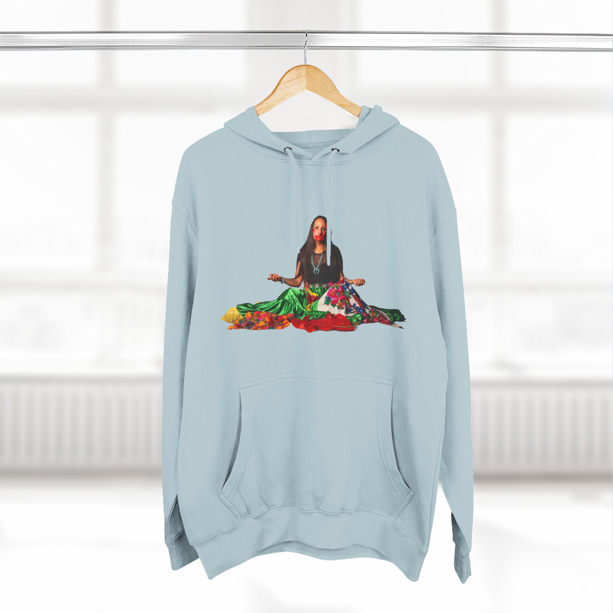 STOP MURDER: Diné - Limited Edition: Nikki- by Nicholas Harvey- Three-Panel Fleece Hoodie, Unique Gift for Artists, Comfortable Casual Wear