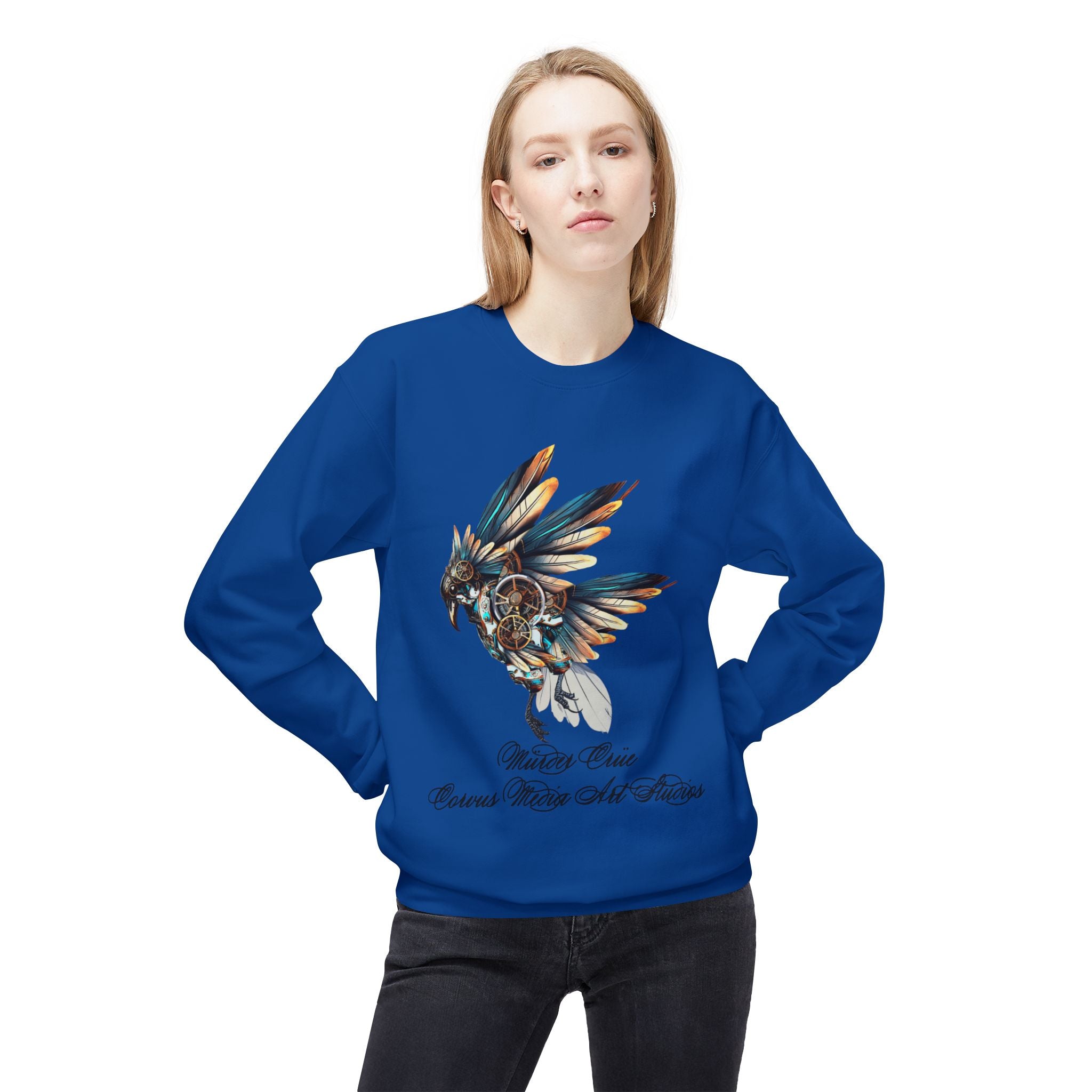Native Dreamcatcher Eagle Crewneck Sweatshirt – 'Protect Our Cousins, Watch Our Futures'