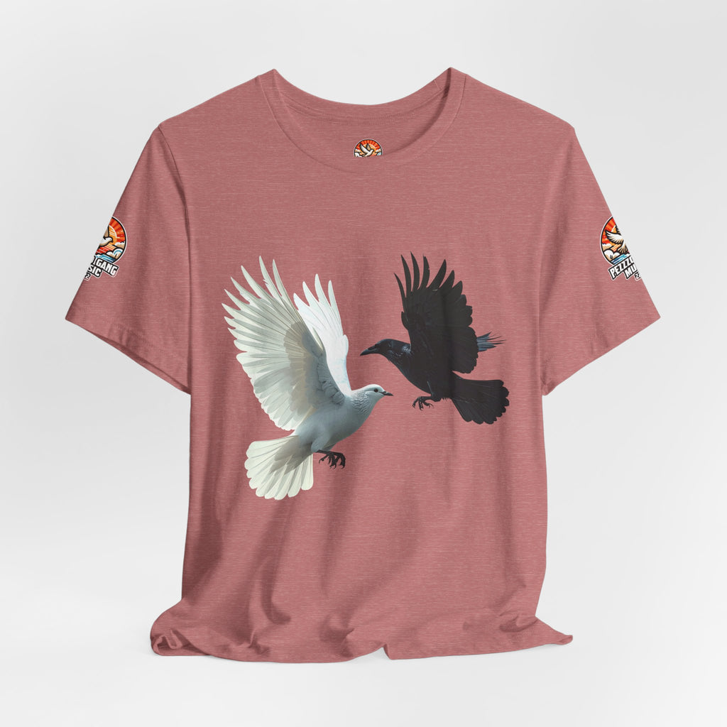 Pezzzo Gang & Mürder Crüe Crow Dove Collaboration Unisex Jersey Short Sleeve Tee