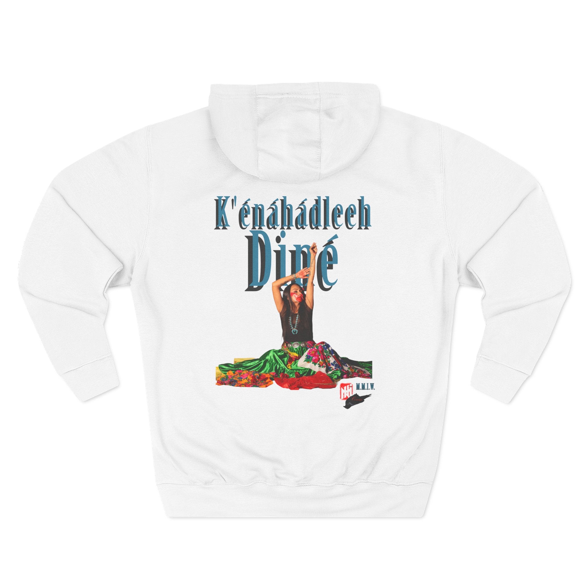 STOP MURDER: Diné - Limited Edition: Nikki Three-Panel Fleece Hoodie, Unique Gift for Artists, Comfortable Casual Wear