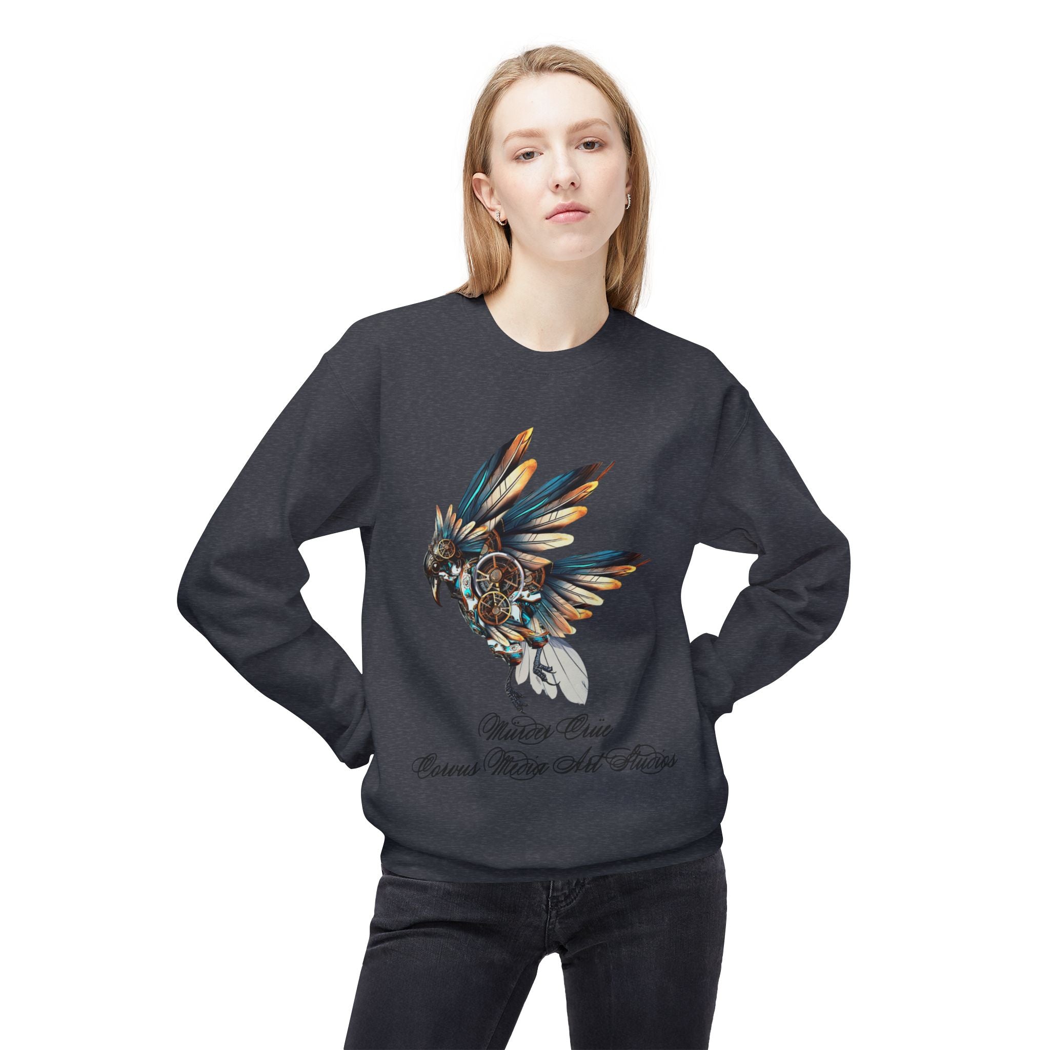 Native Dreamcatcher Eagle Crewneck Sweatshirt – 'Protect Our Cousins, Watch Our Futures'