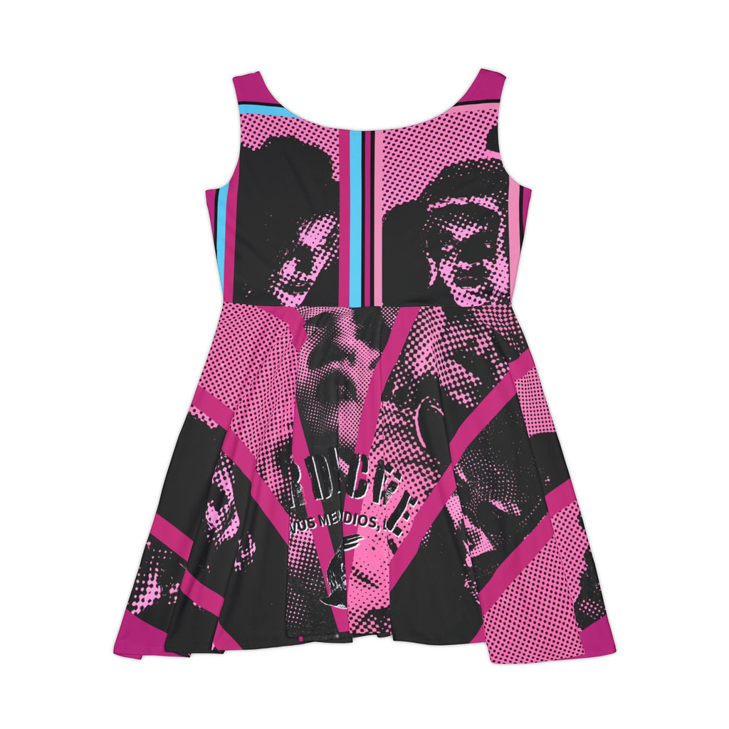 Baddies Mürder Crüe by Factor VIII- Graphic Women's Skater Dress, Trendy Casual Wear, Festival Outfit, Summer Dress, Art Inspired Fashion, Unique Party Dress
