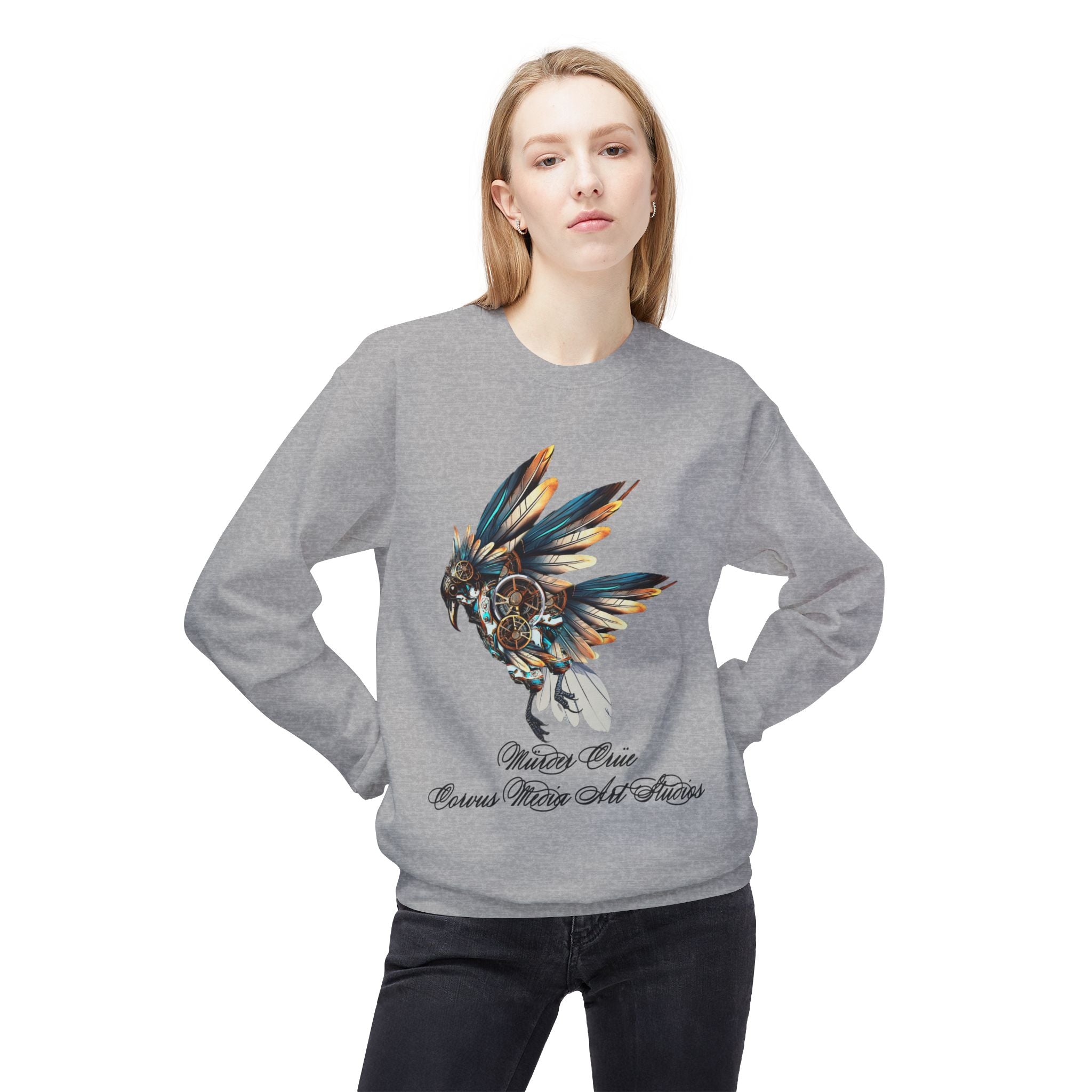 Native Dreamcatcher Eagle Crewneck Sweatshirt – 'Protect Our Cousins, Watch Our Futures'