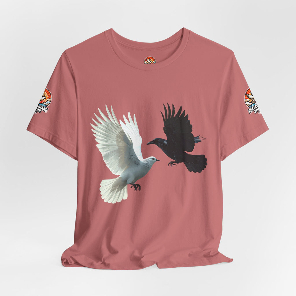 Pezzzo Gang & Mürder Crüe Crow Dove Collaboration Unisex Jersey Short Sleeve Tee