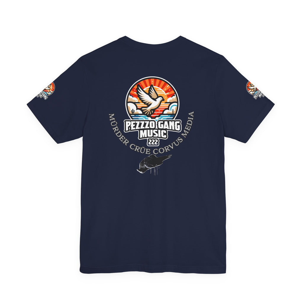 Pezzzo Gang & Mürder Crüe Crow Dove Collaboration Unisex Jersey Short Sleeve Tee
