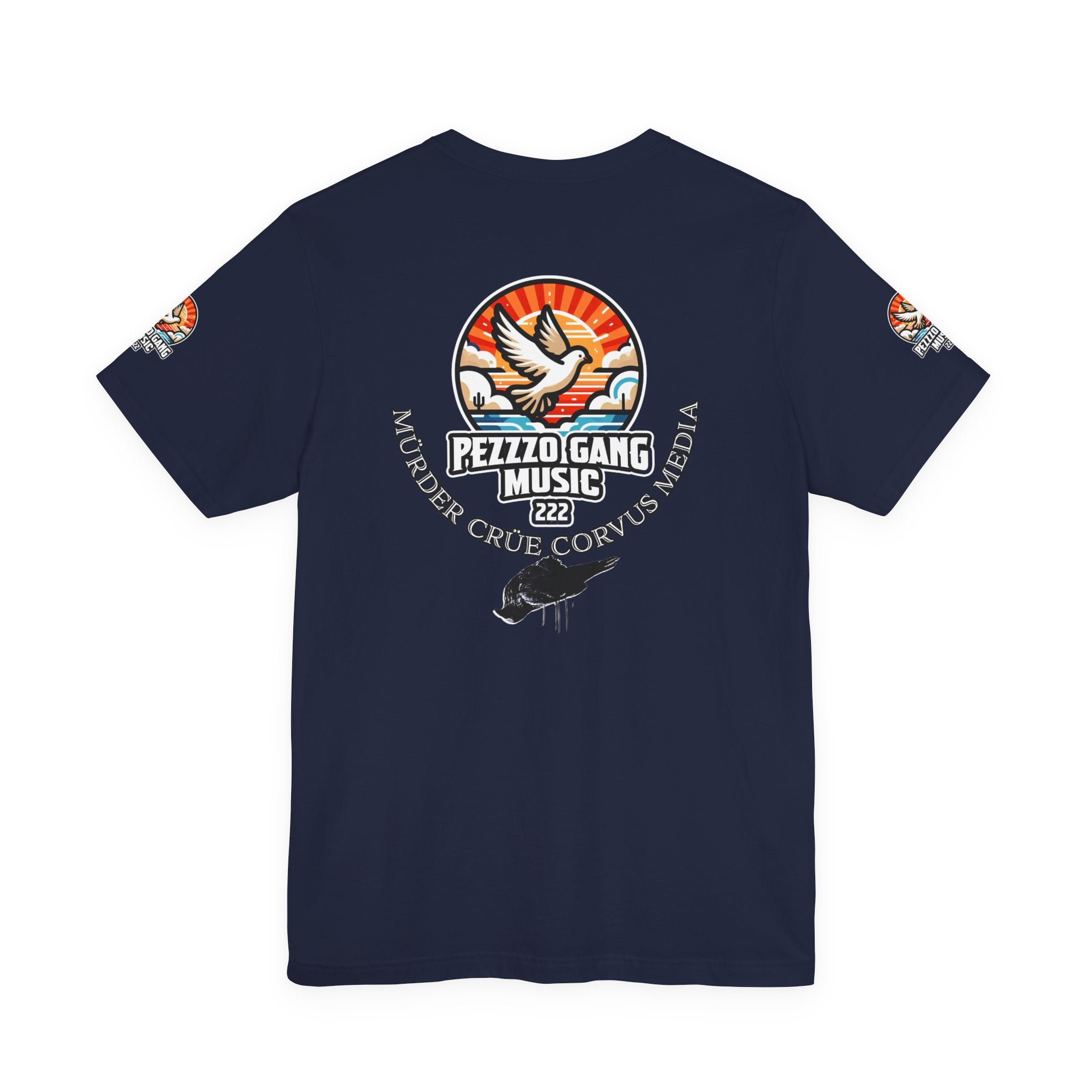 Pezzzo Gang & Mürder Crüe Crow Dove Collaboration Unisex Jersey Short Sleeve Tee