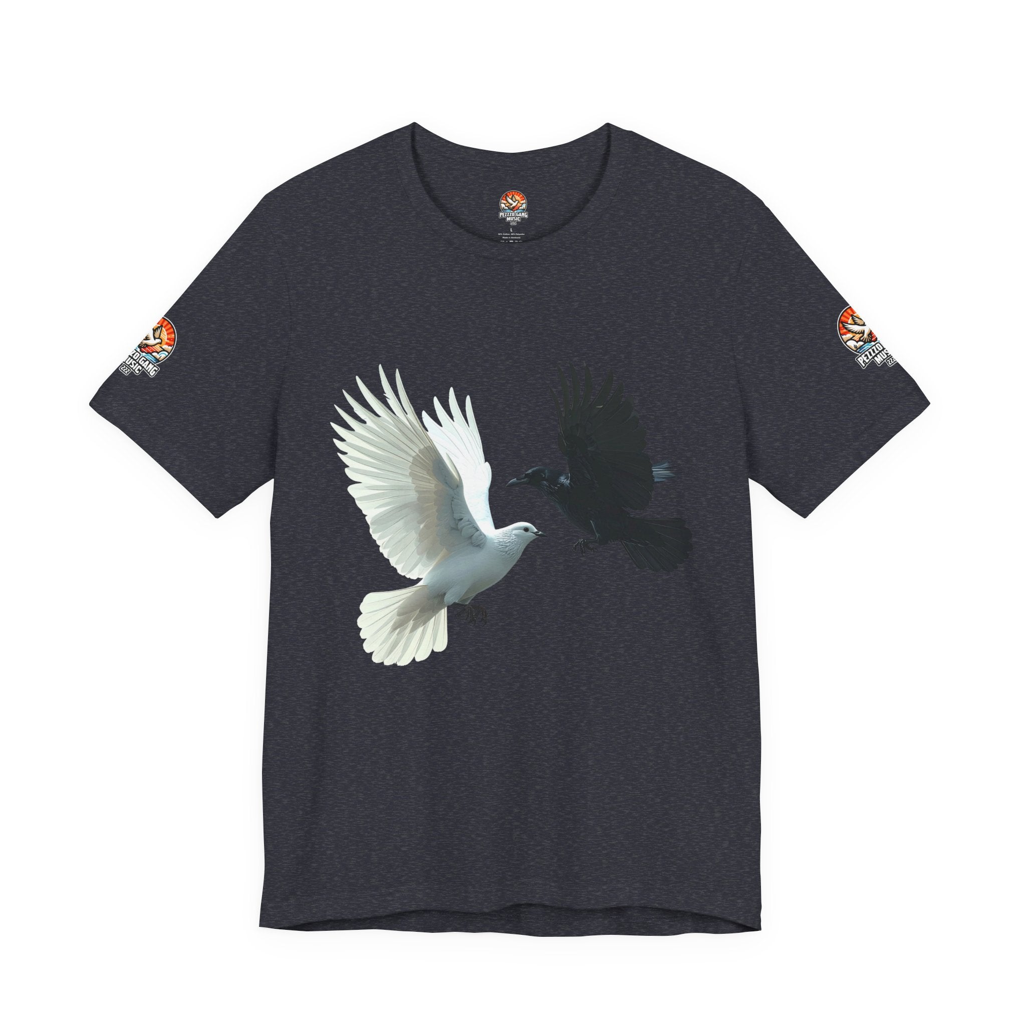 Pezzzo Gang & Mürder Crüe Crow Dove Collaboration Unisex Jersey Short Sleeve Tee