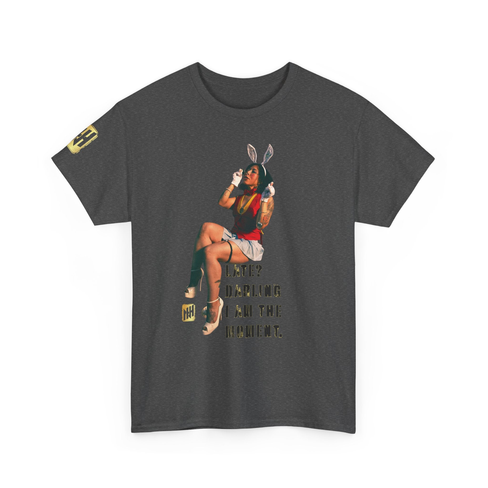 "Late? Darling, I Am the Moment" by Nicholas Harvey Featuring Kitty Gracia Graphic Tee