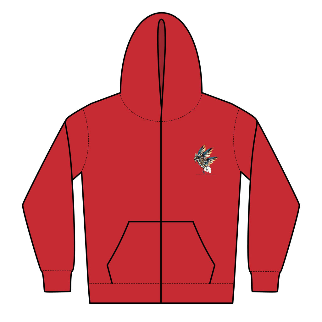 Fly With Me by Corvus- Stylish Youth Zipped Hoodie with Artistic Wing Design, Unisex Hoodie, Casual Wear, Gift for Teens, Comfortable Layering