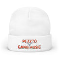 Embroidered "Pizzo Gang Music" Knit Beanie — Cozy Streetwear Music Hat