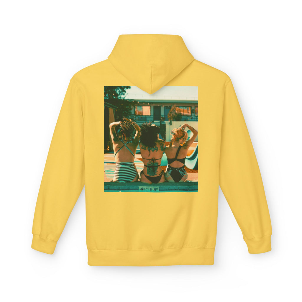 Retro Poolside Friends Hoodie — Vintage Bikini Photo Sweatshirt